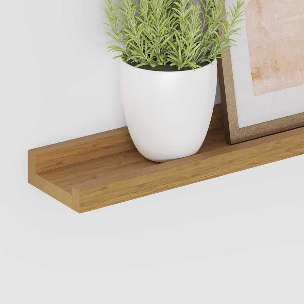 Polica na zidu Zidne 4 pcs Bež 115 x 9 x 3 cm Konstruirano drvo