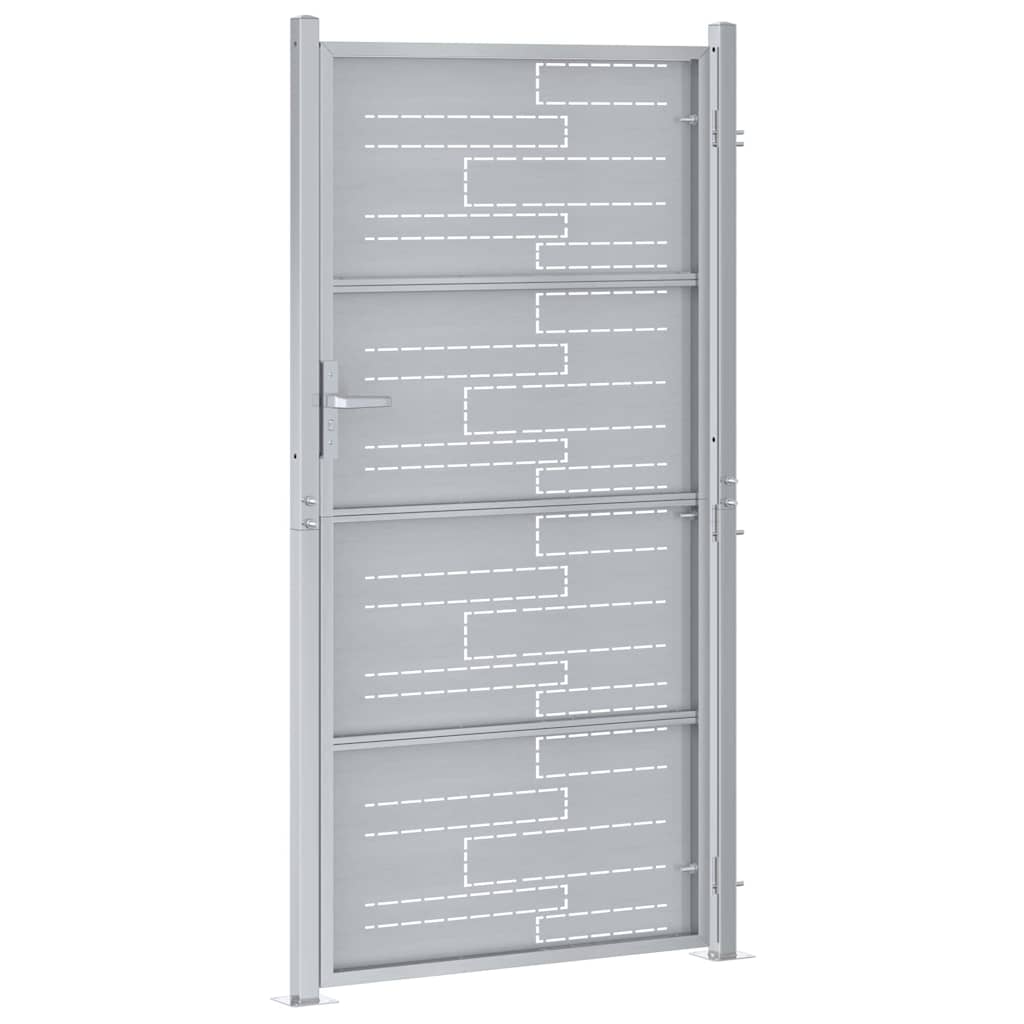 Vrtna vrata 85 x 196 cm Nehrđajući čelik Može se zaključati