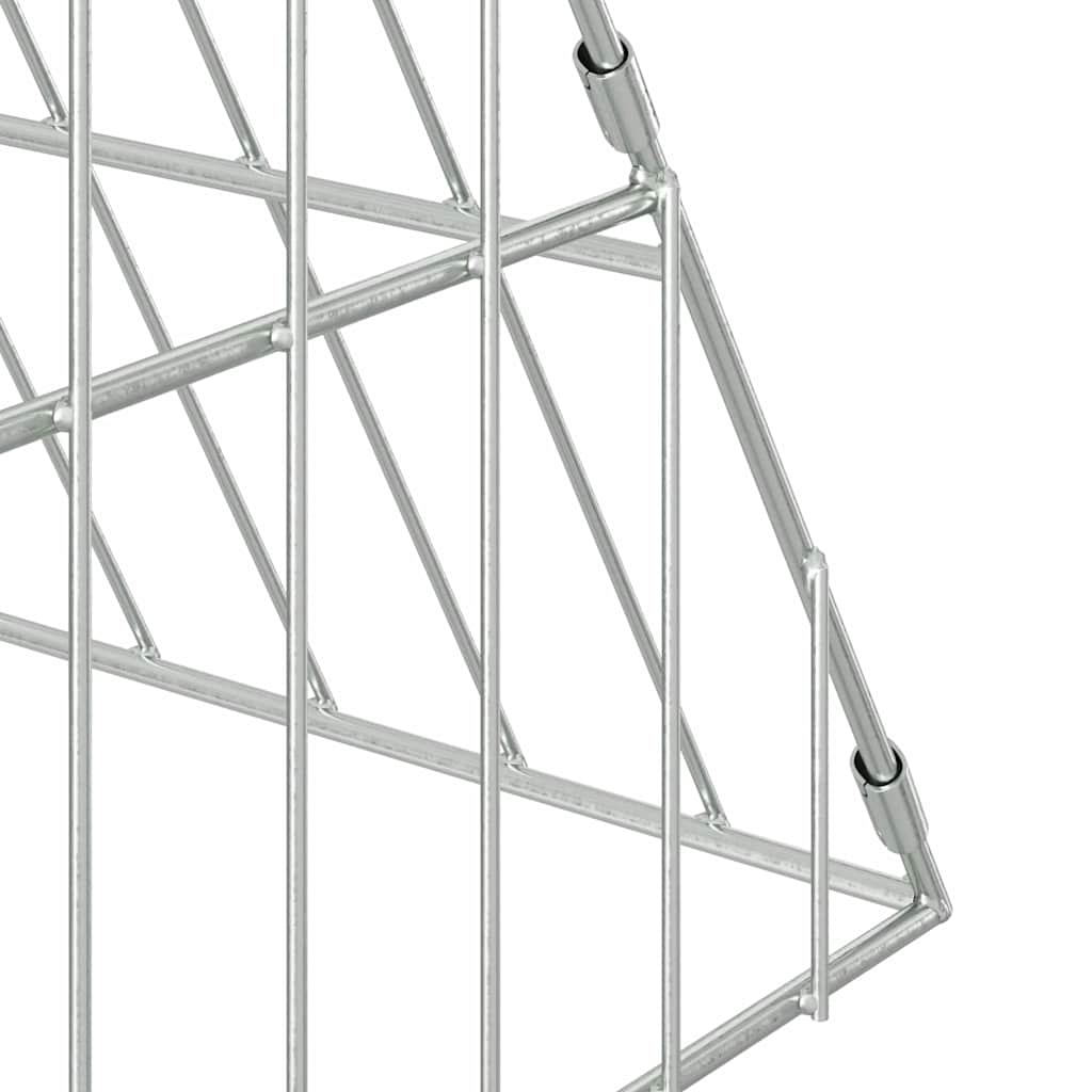 Kavez za zečeve Srebrno 430 x 100 x 85 cm Cinkani čelik