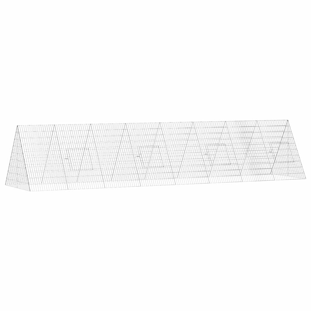 Kavez za zečeve Srebrno 430 x 100 x 85 cm Cinkani čelik