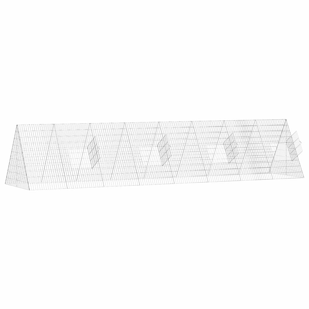 Kavez za zečeve Srebrno 430 x 100 x 85 cm Cinkani čelik