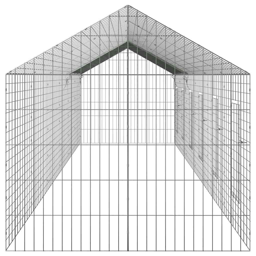 Kavez za zečeve Srebrno 600 x 78 x 78 cm Cinkani čelik