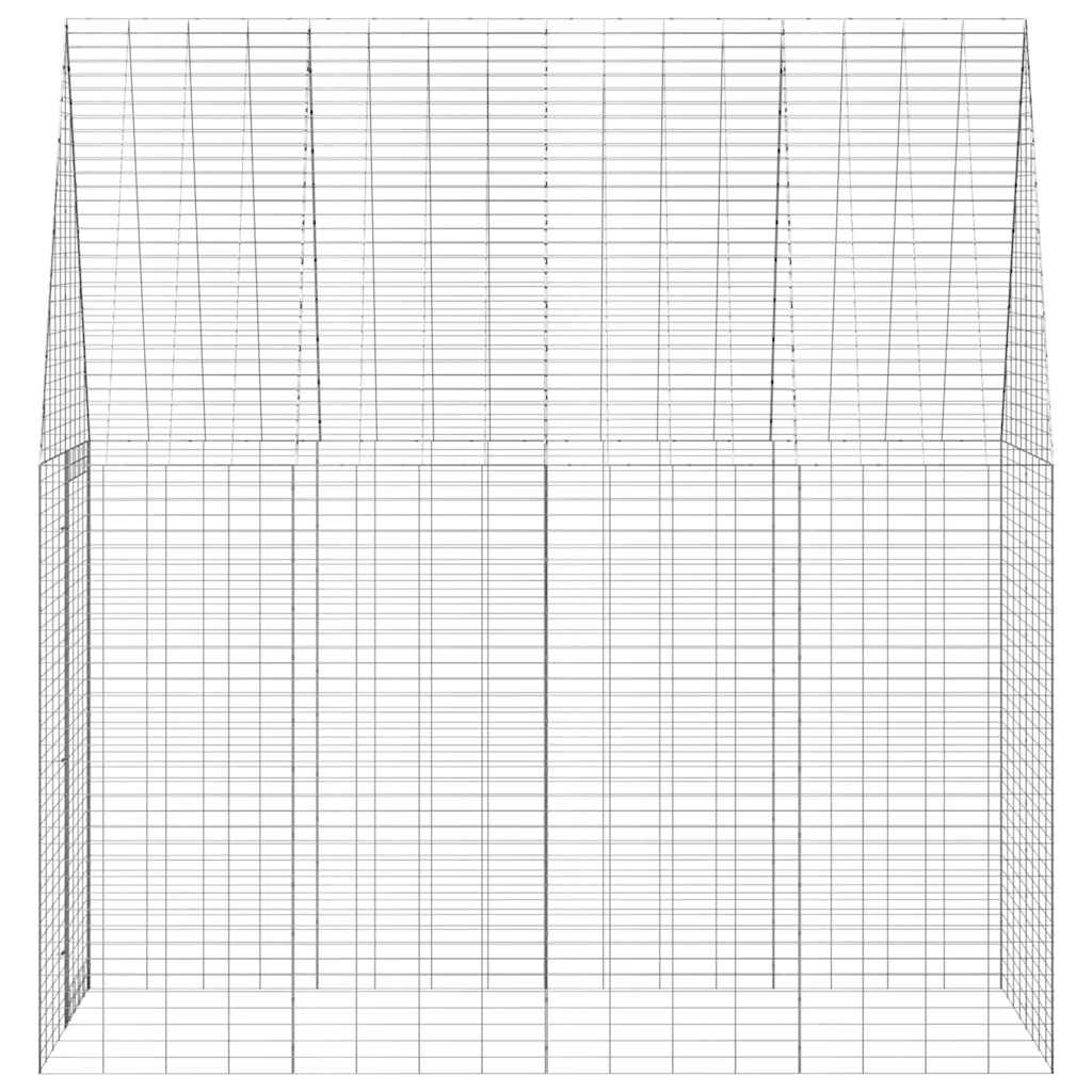 Kavez za zečeve Srebrno 200 x 100 x 210 cm Cinkani čelik