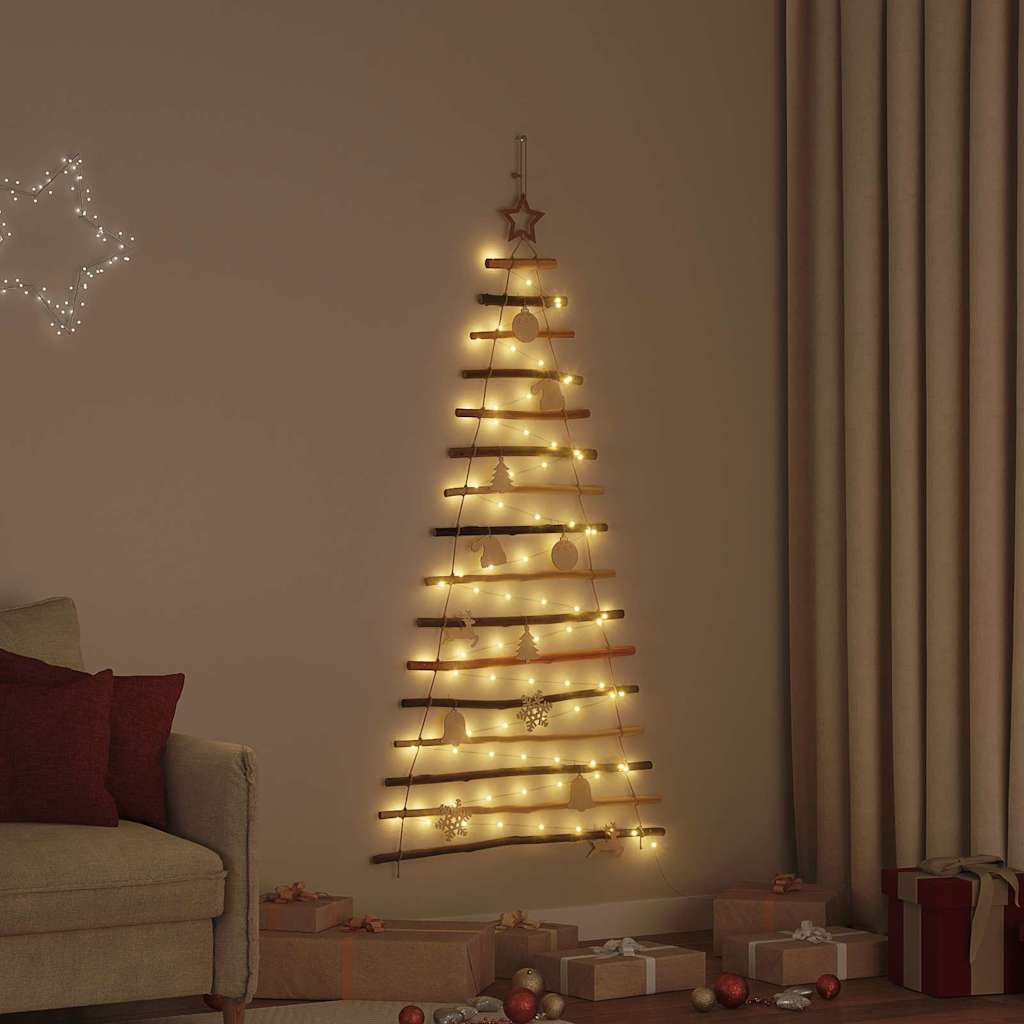 Božićno drvce s 30 LED svjetlima Prirodna Masivni jasen 150 cm