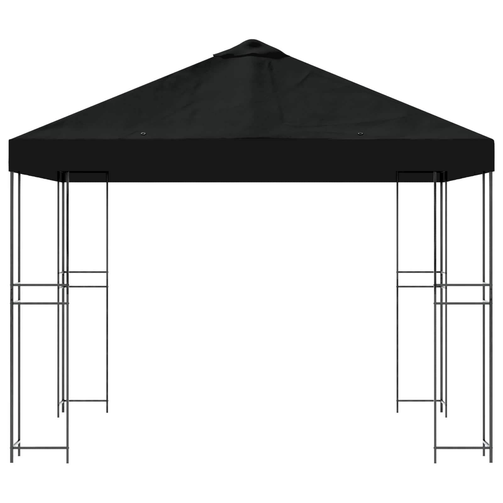 Gazebo 3 x 3 m Crna Poliester i čelik 190 gsm