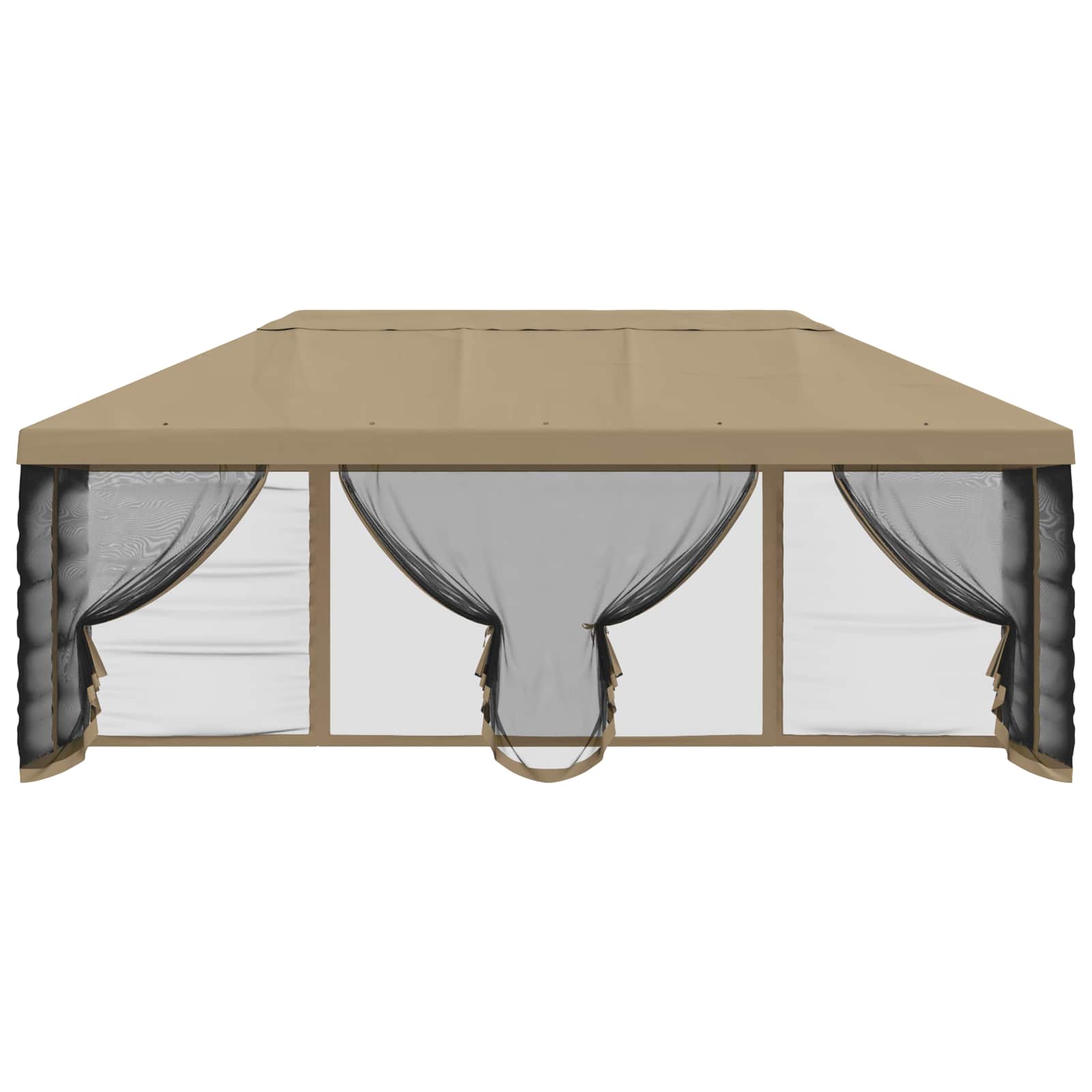 Pokrov za gazebo s bočnim zidovima 6 x 3 m Bež Poliester 190