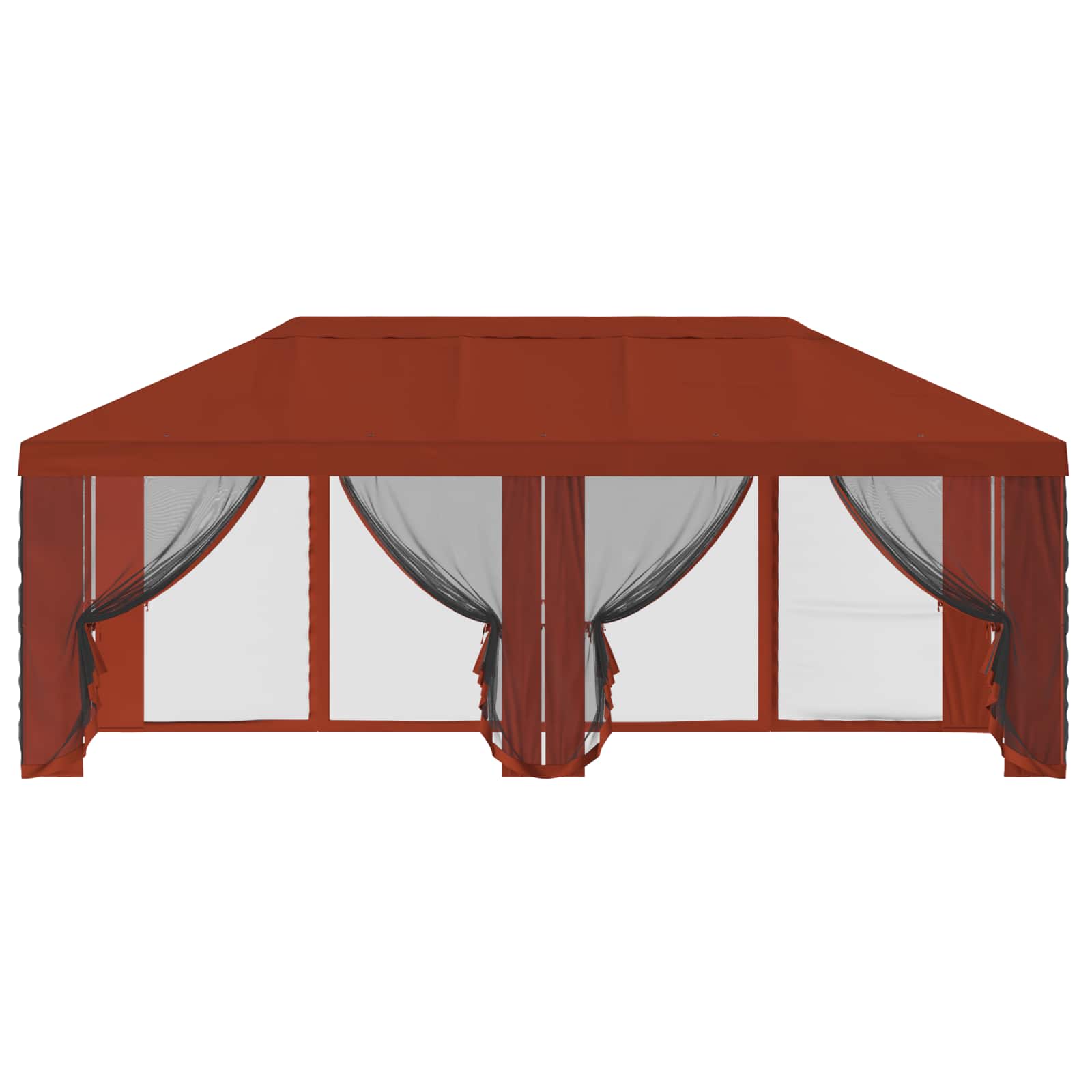 Pokrov za gazebo s bočnim zidovima 6 x 3 m Terakota Poliester