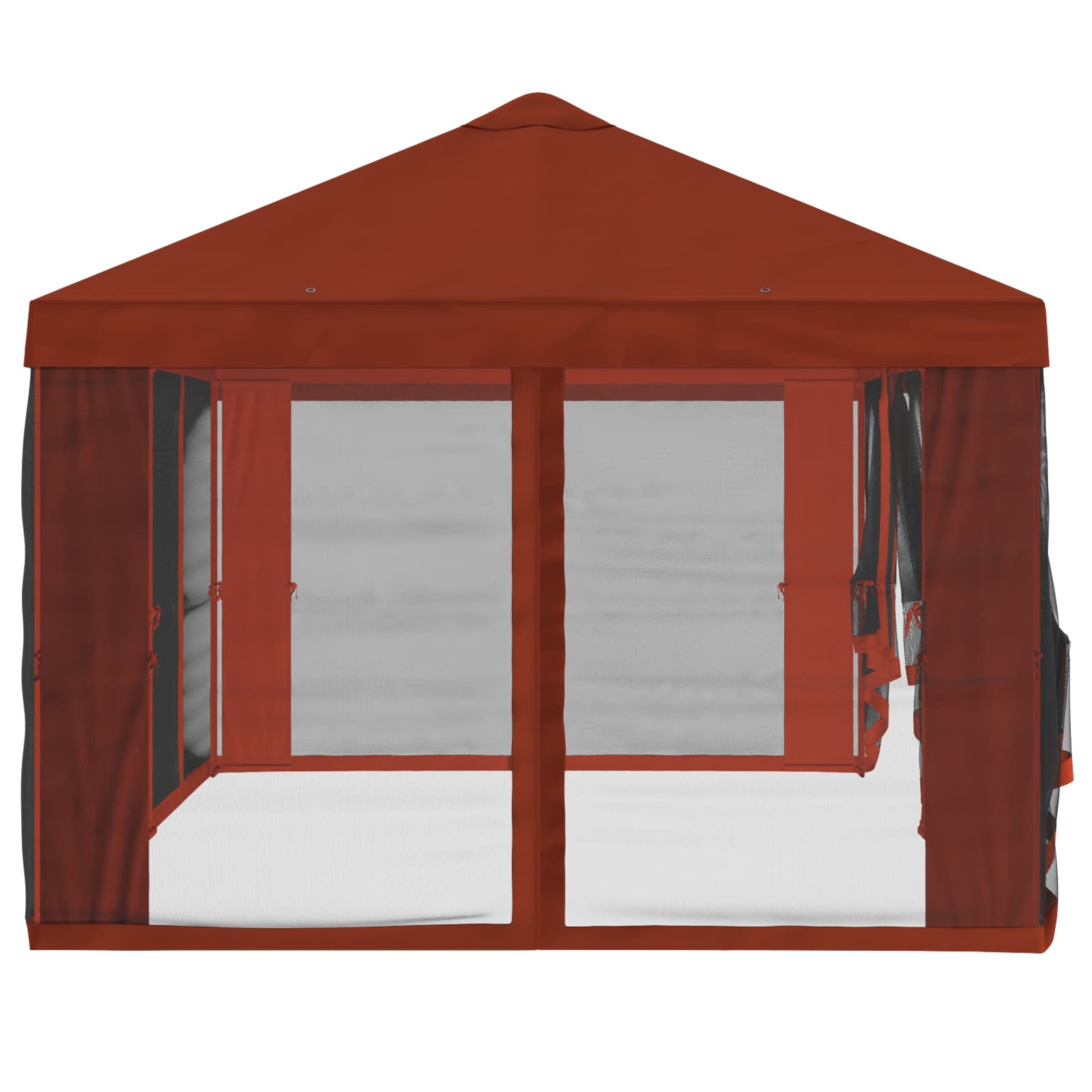 Pokrov za gazebo s bočnim zidovima 6 x 3 m Terakota Poliester