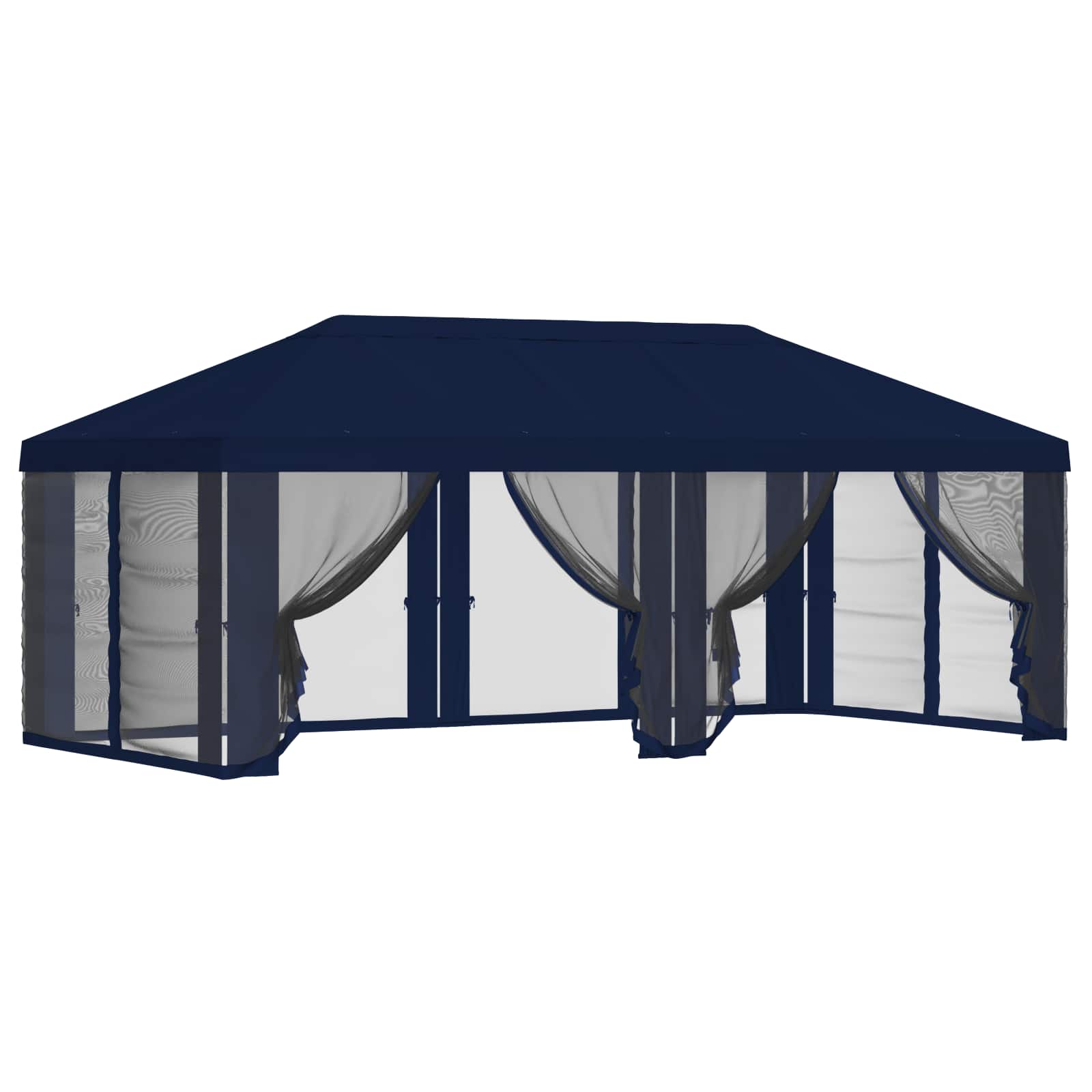 Pokrov za gazebo s bočnim zidovima 6 x 3 m Plava Poliester 190