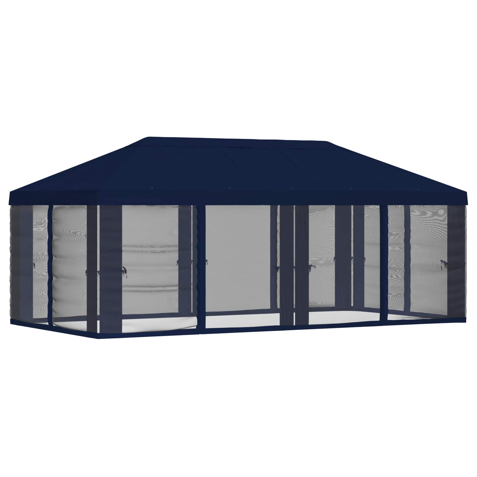 Pokrov za gazebo s bočnim zidovima 6 x 3 m Plava Poliester 190