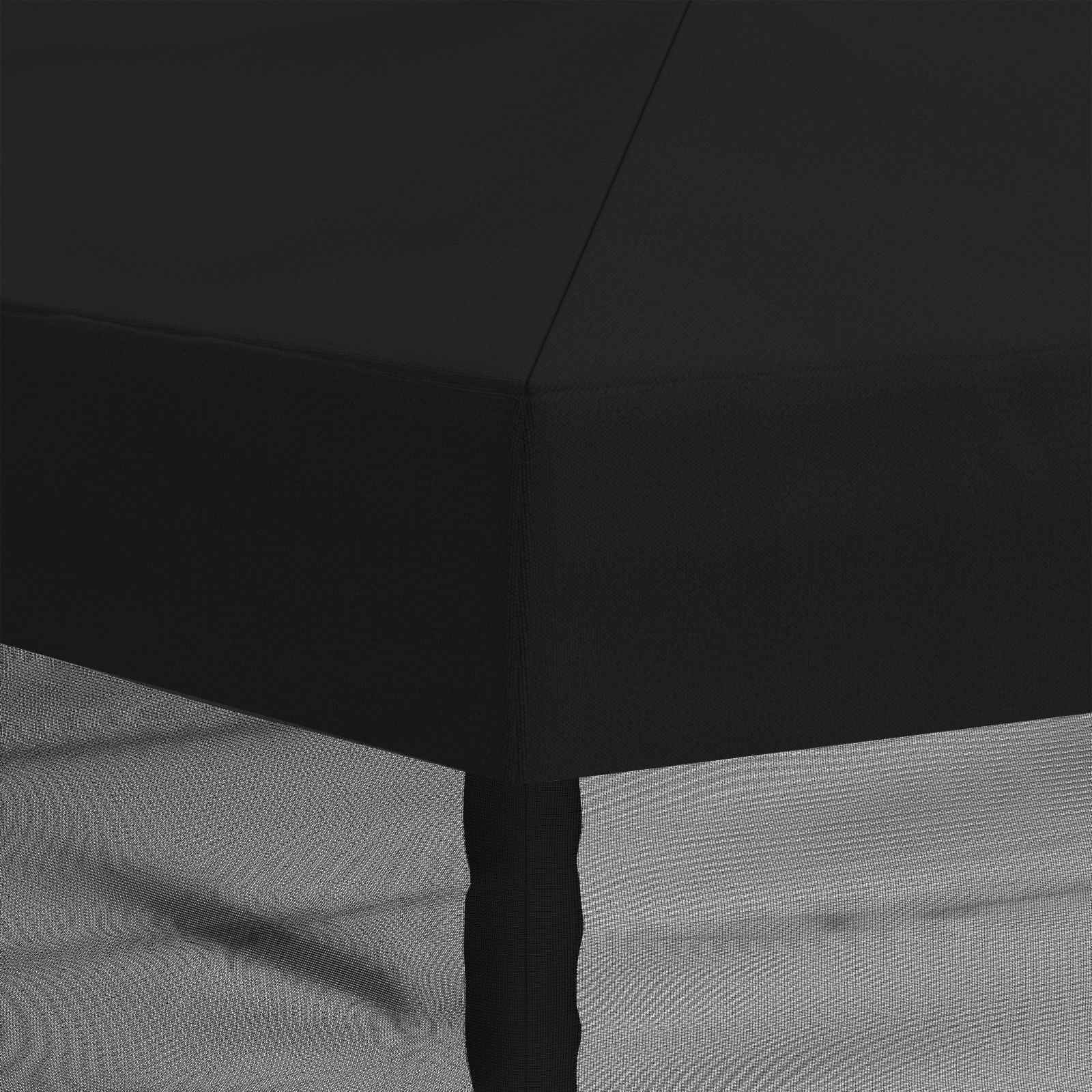 Pokrov za gazebo s bočnim zidovima 6 x 3 m Crna Poliester 190