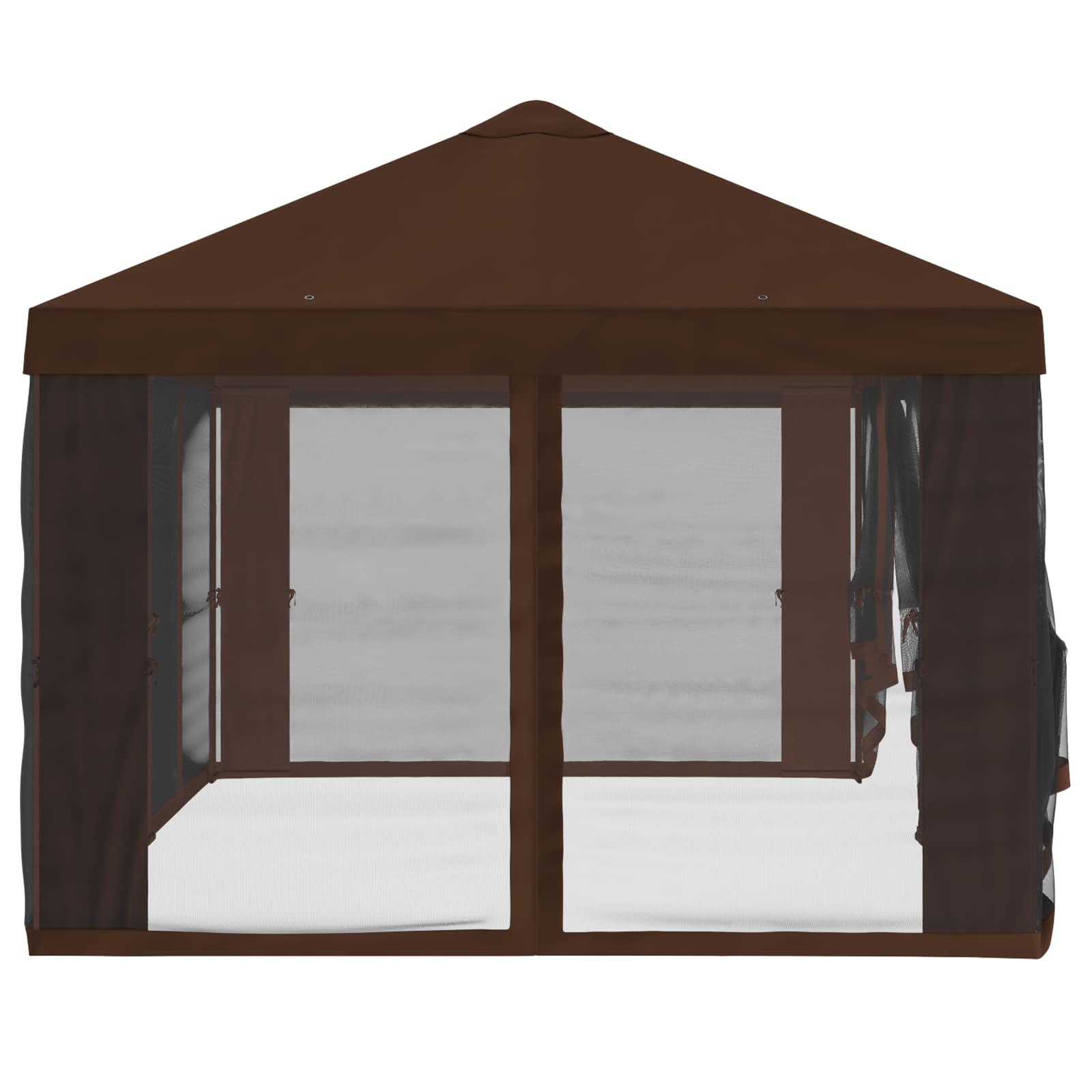 Pokrov za gazebo s bočnim zidovima 6 x 3 m Smeđa Poliester 190