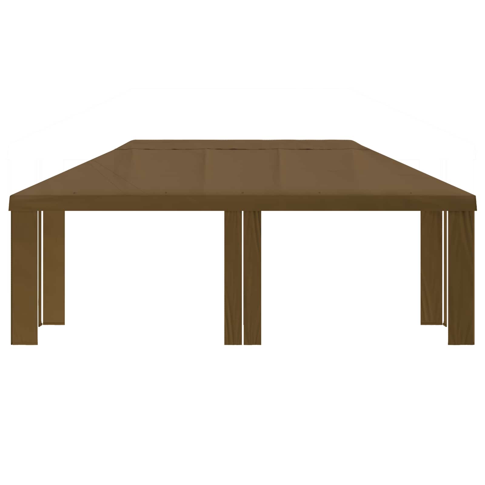 Gazebo Pokrivač 6 x 3 m Sivosmeđa Poliester 190 gsm