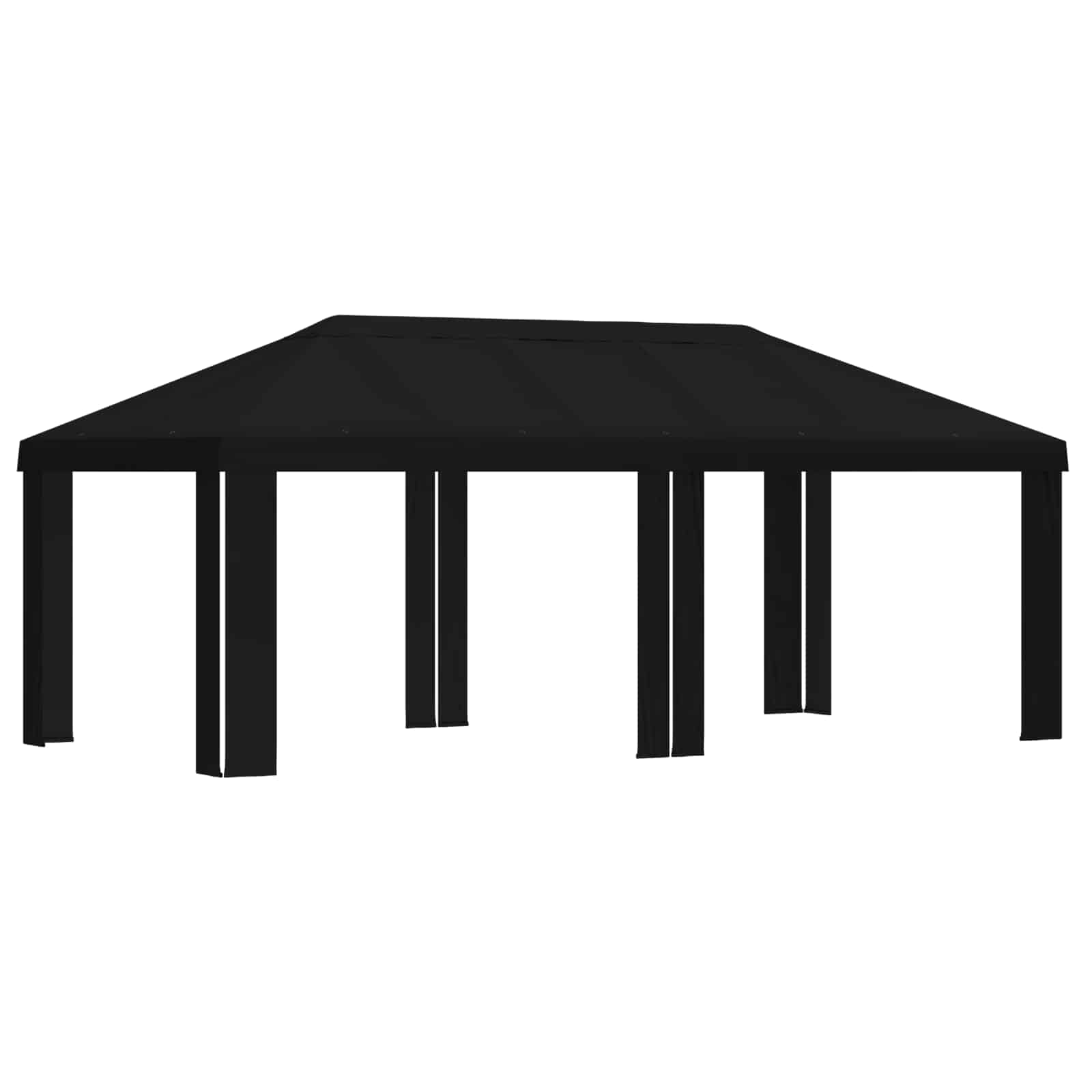 Gazebo Pokrivač 6 x 3 m Crna Poliester 190 gsm