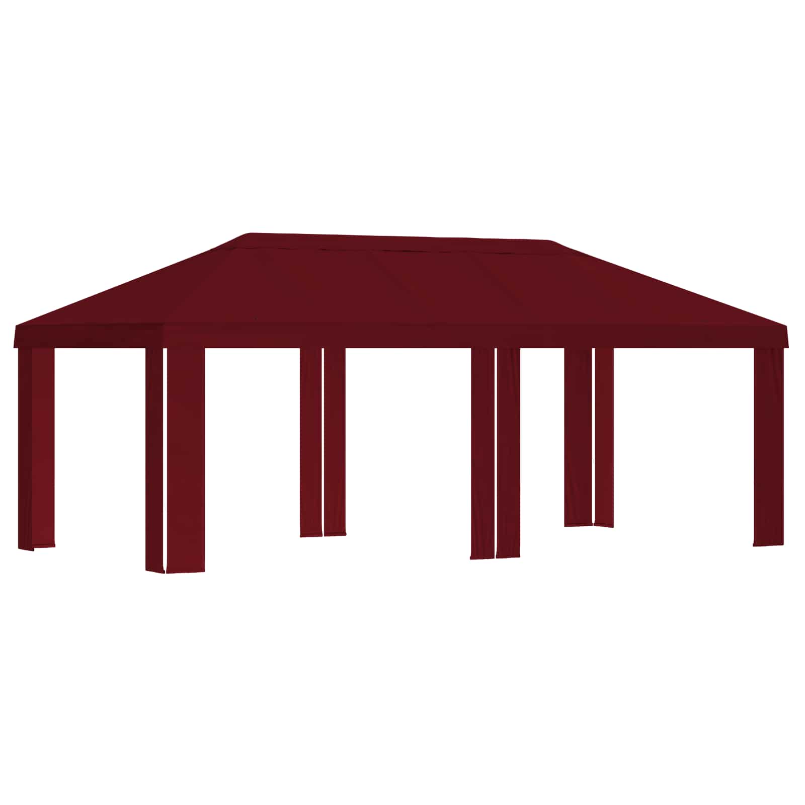 Gazebo Pokrivač 6 x 3 m Tamno crvena Poliester 190 gsm