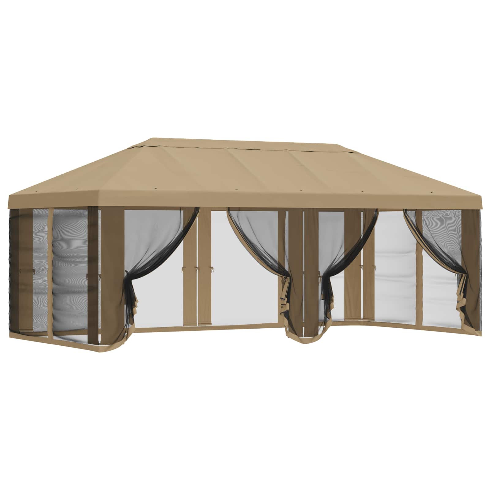 Pokrov za gazebo s bočnim zidovima Bež 600,5 x 300,5 cm