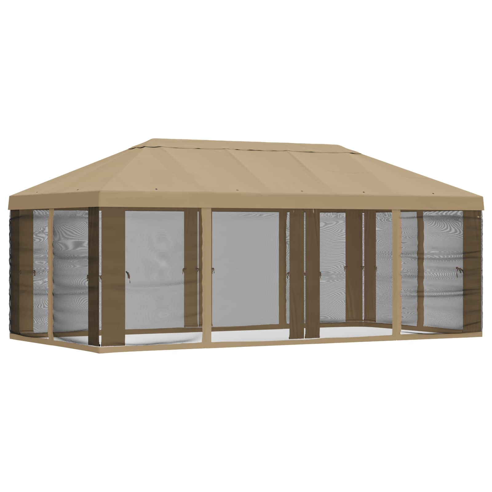 Pokrov za gazebo s bočnim zidovima Bež 600,5 x 300,5 cm