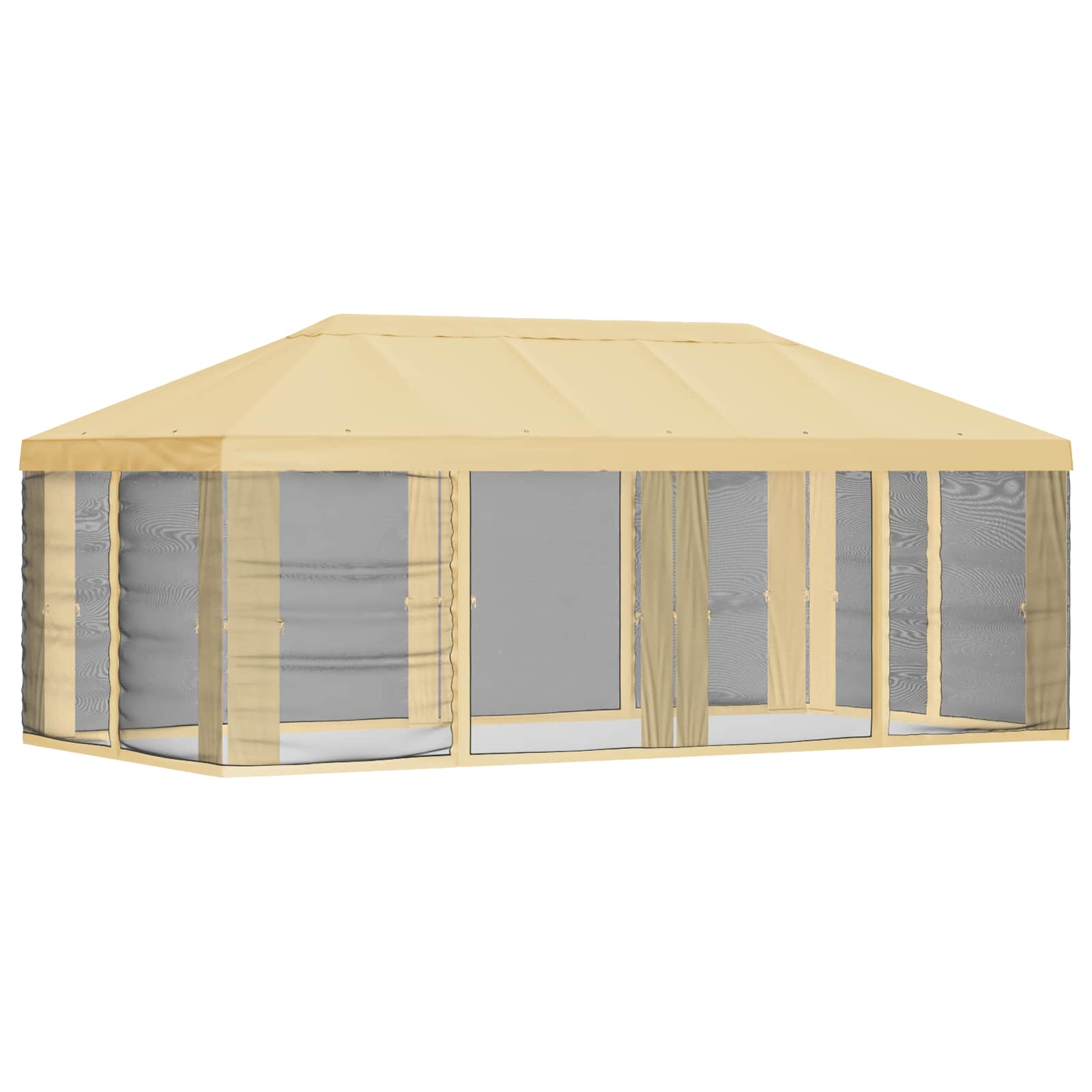 Pokrov za gazebo s bočnim zidovima Krem 600,5 x 300,5 cm
