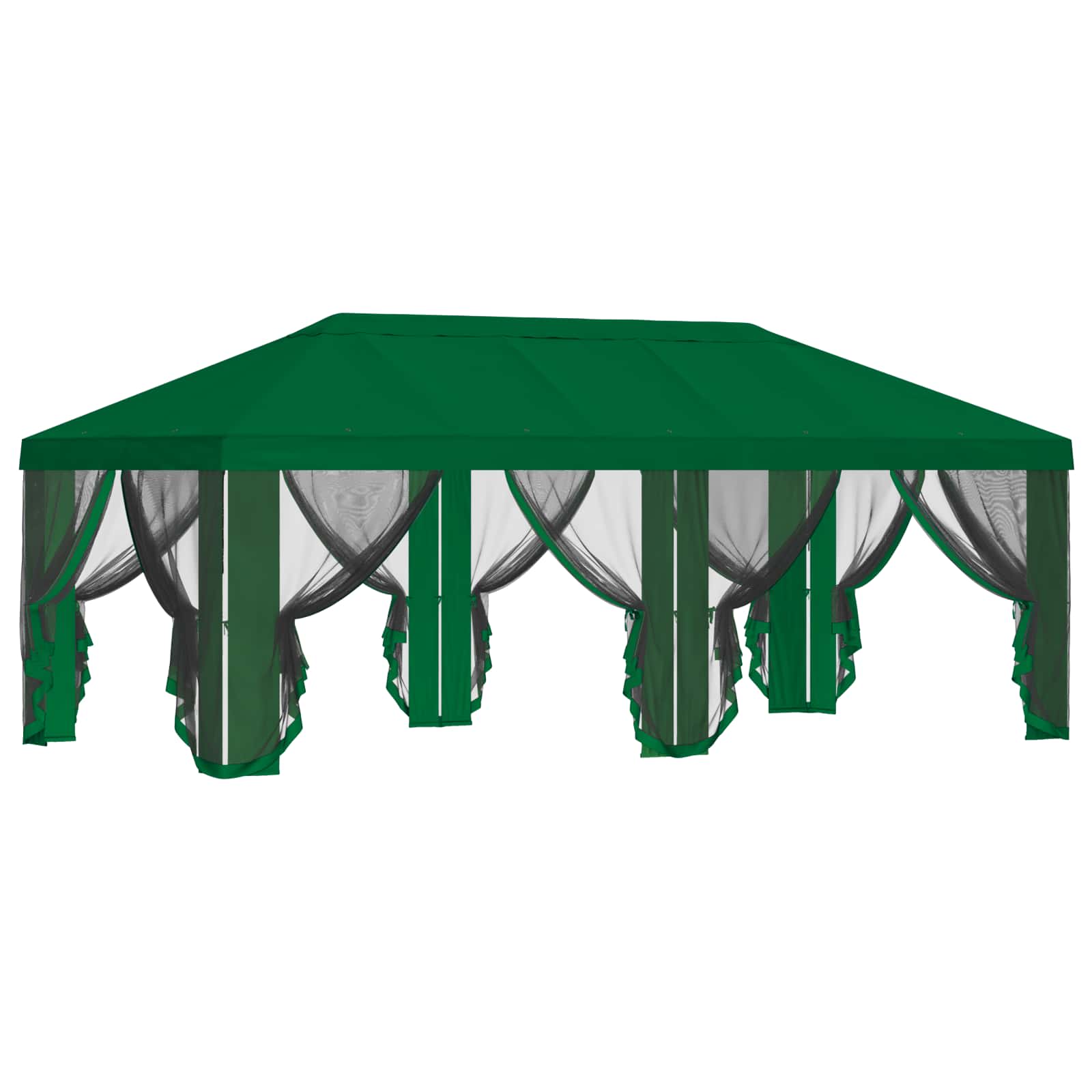 Pokrov za gazebo s bočnim zidovima Zelena 600,5 x 300,5 cm
