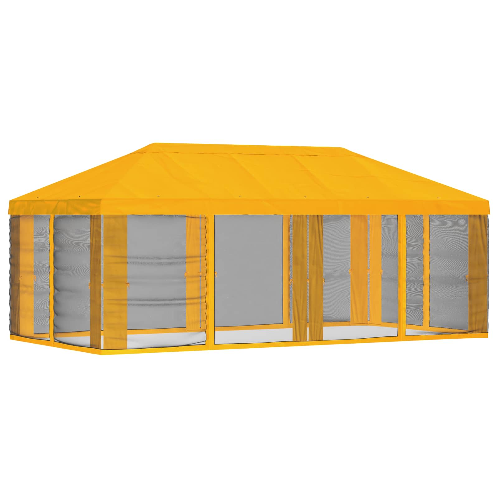 Pokrov za gazebo s bočnim zidovima Žuta 600,5 x 300,5 cm