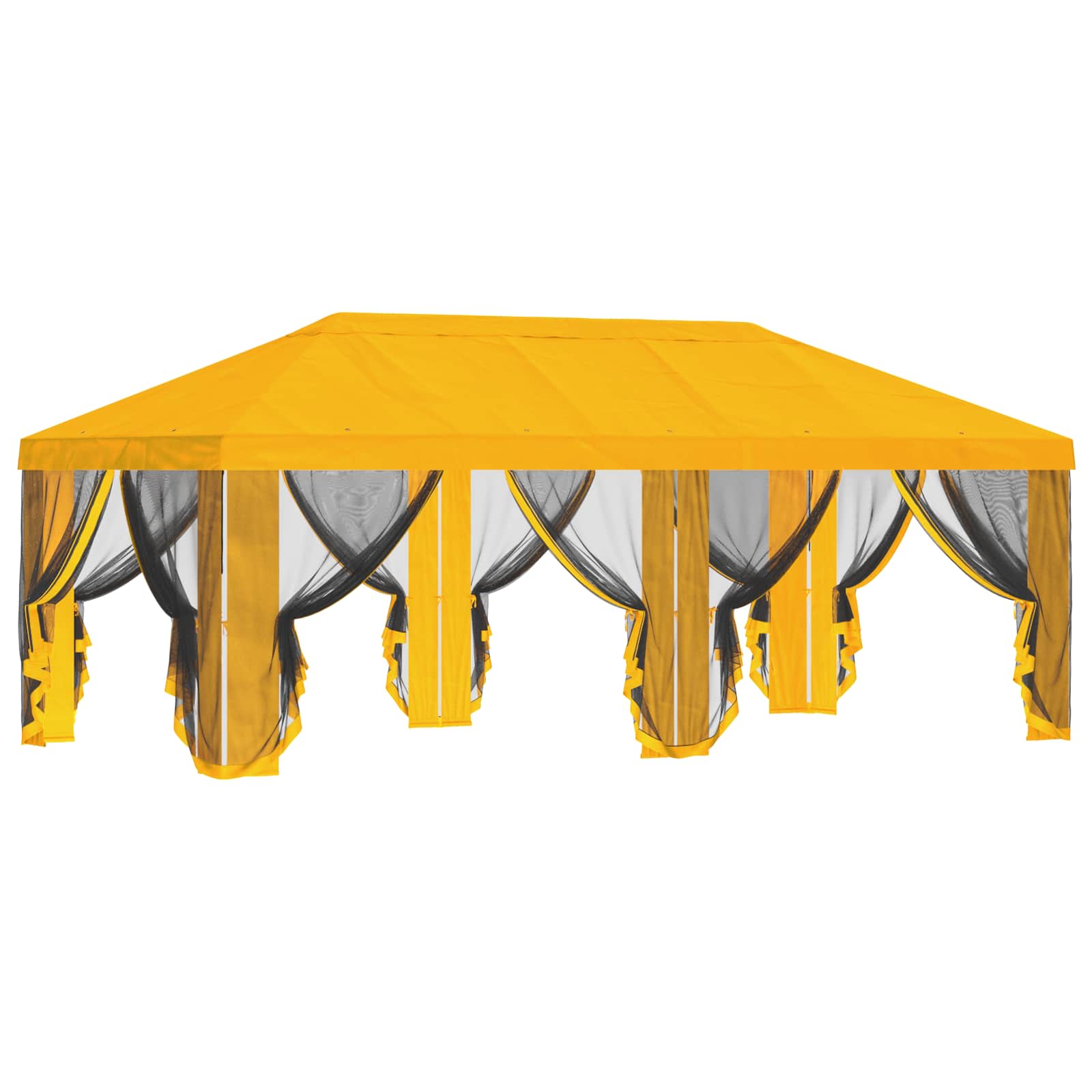Pokrov za gazebo s bočnim zidovima Žuta 600,5 x 300,5 cm
