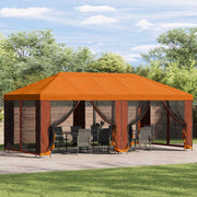 Pokrov za gazebo s bočnim zidovima Narančasta 600,5 x 300,5 cm