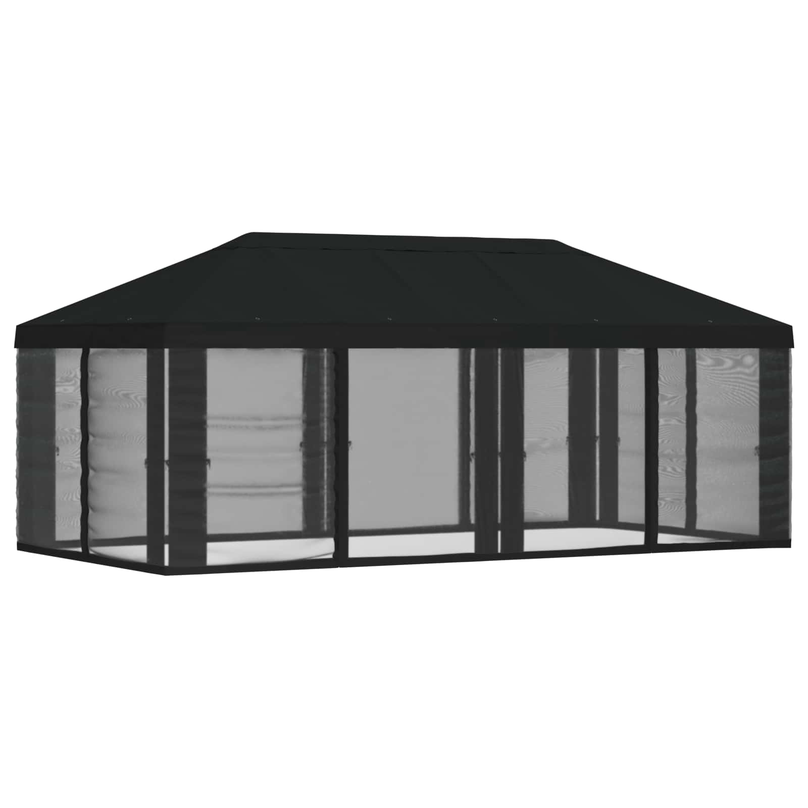Pokrov za gazebo s bočnim zidovima Crna 600,5 x 300,5 cm