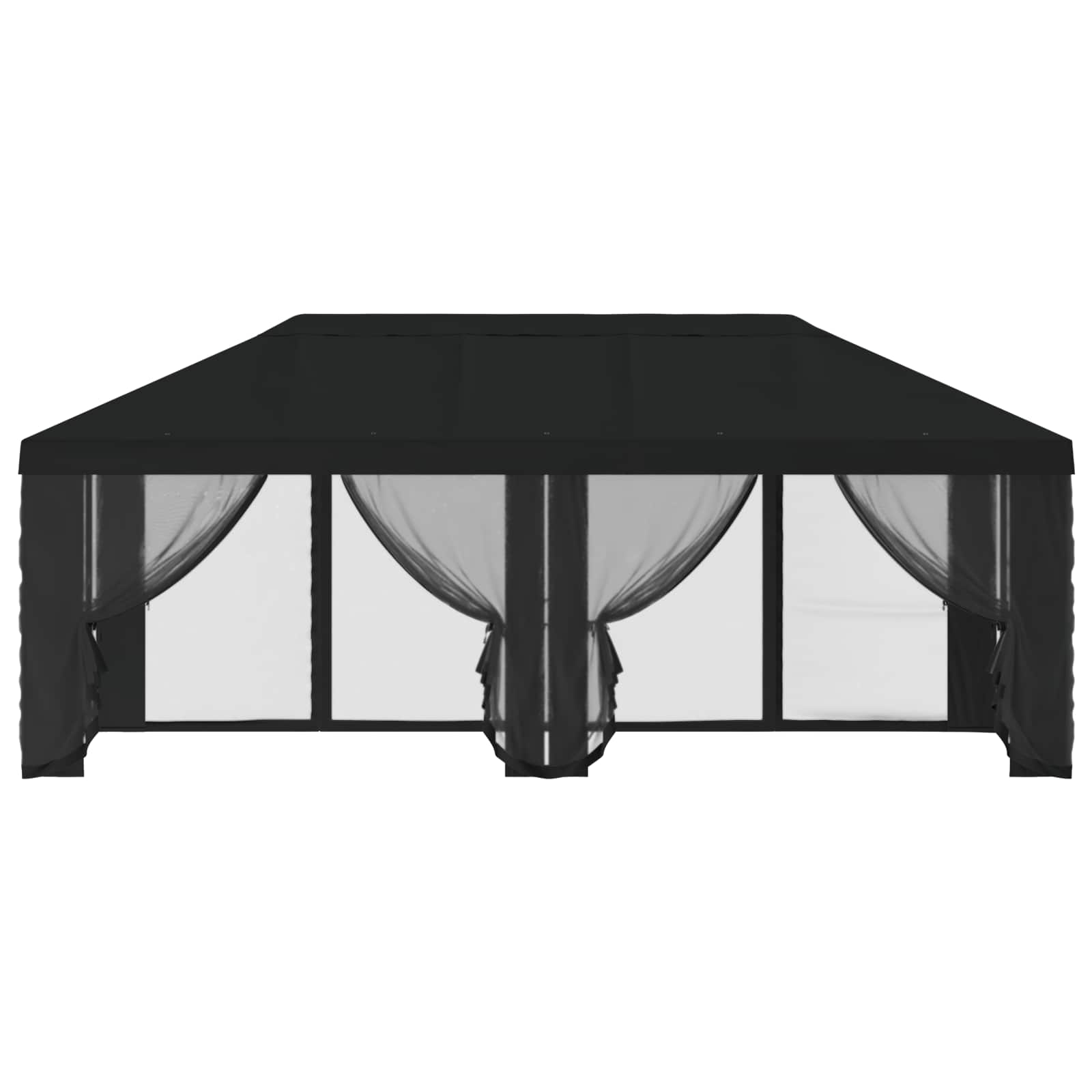 Pokrov za gazebo s bočnim zidovima Crna 600,5 x 300,5 cm