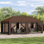 Pokrov za gazebo s bočnim zidovima Smeđa 600,5 x 300,5 cm