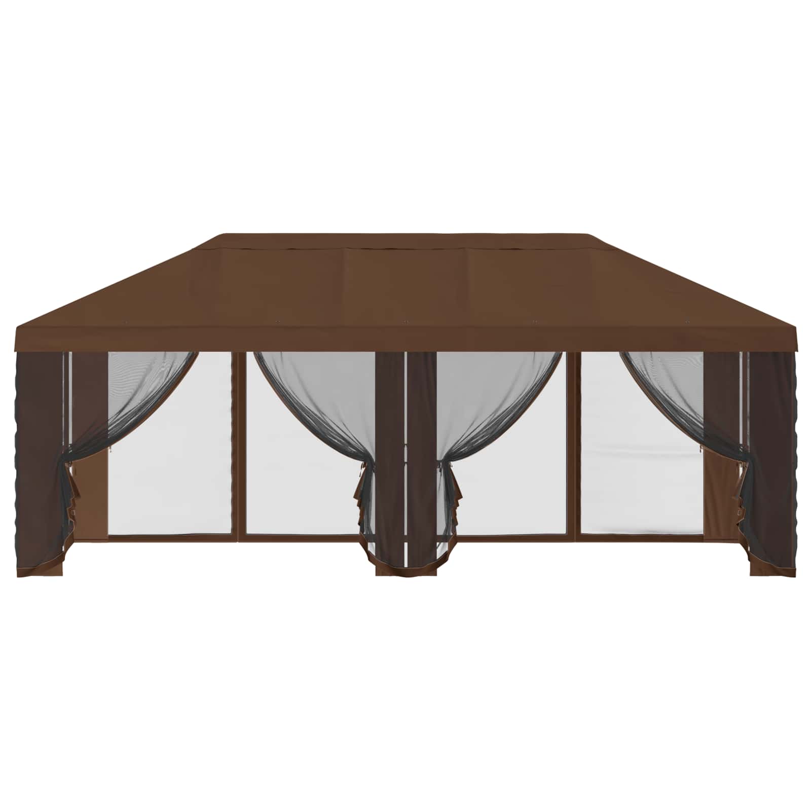 Pokrov za gazebo s bočnim zidovima Smeđa 600,5 x 300,5 cm