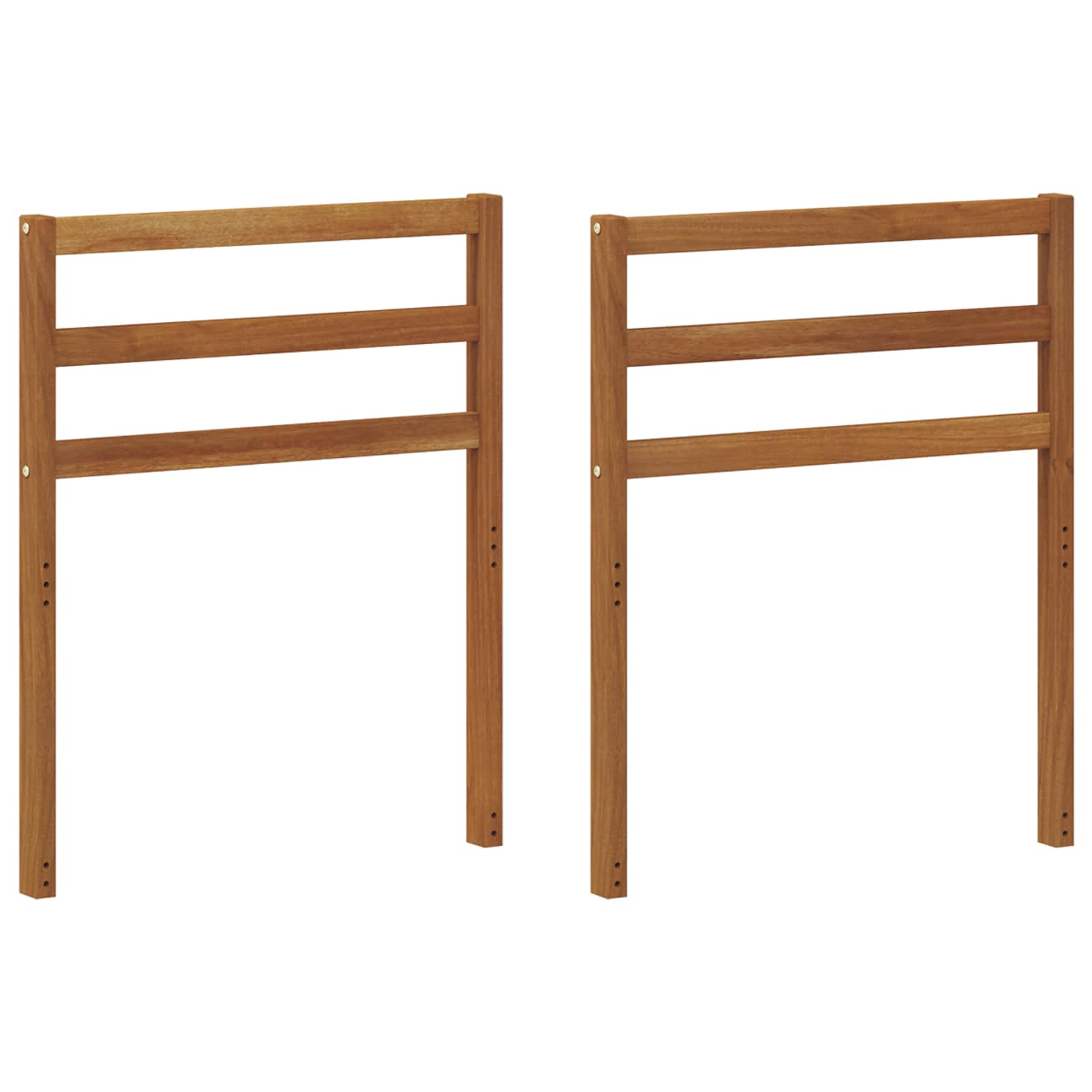 Naslon 2 pcs Prirodna 59 x 4 x 73 cm Čvrsto drvo akacije