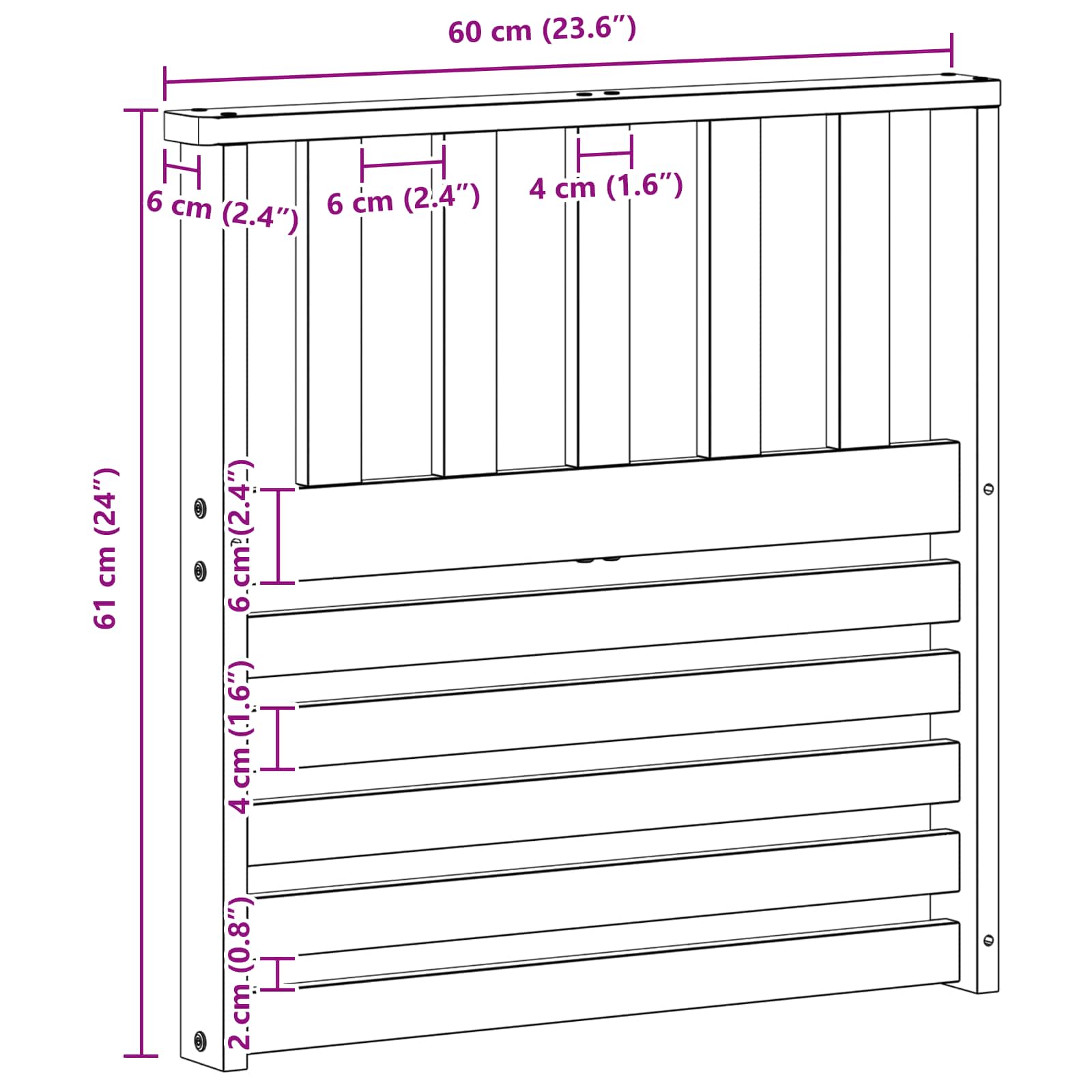 Nasloni za ruke 2 pcs Smeđa 60 x 6 x 61 cm Konstruirano drvo