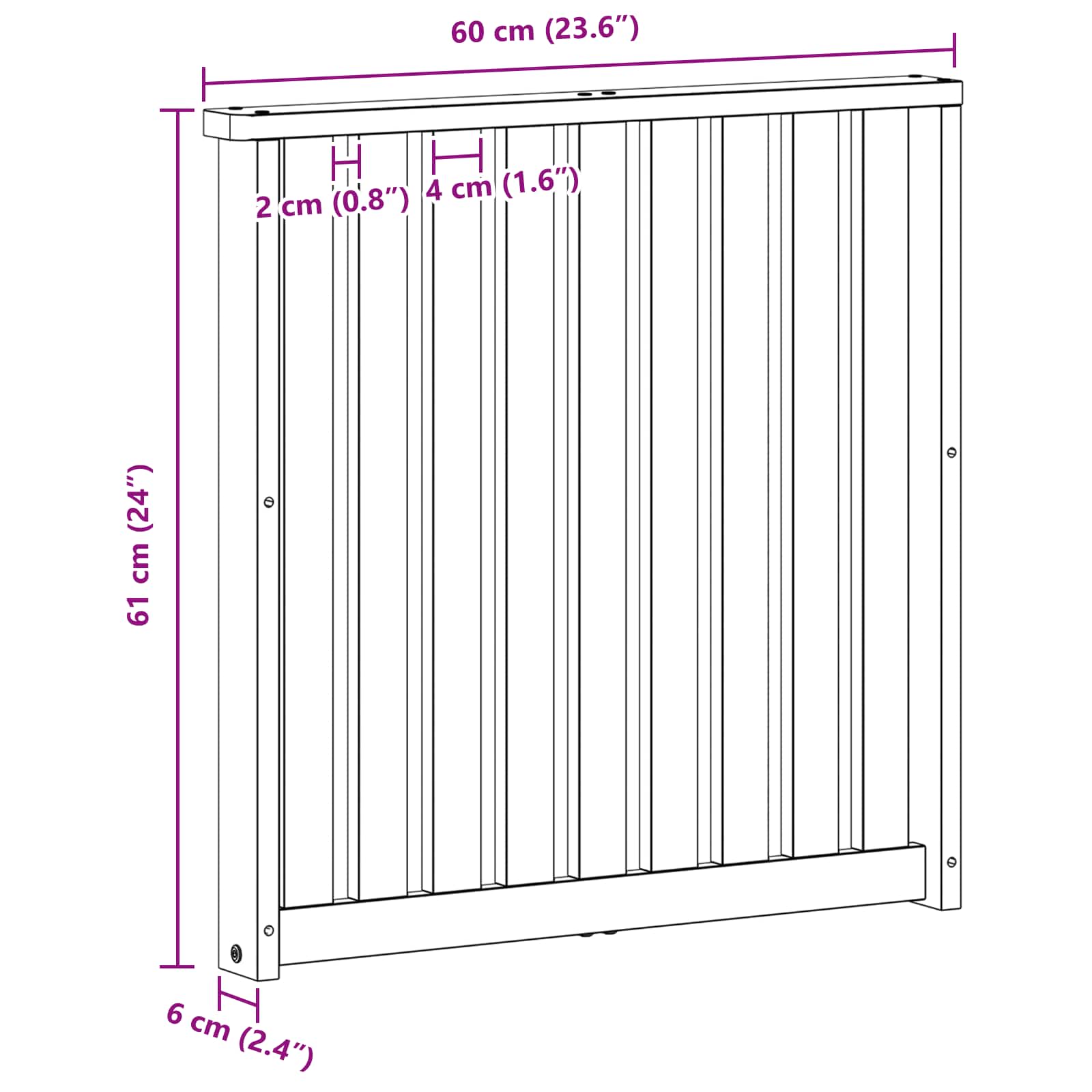 Nasloni 2 pcs Smeđa 60 x 6 x 61 cm Konstruirano drvo