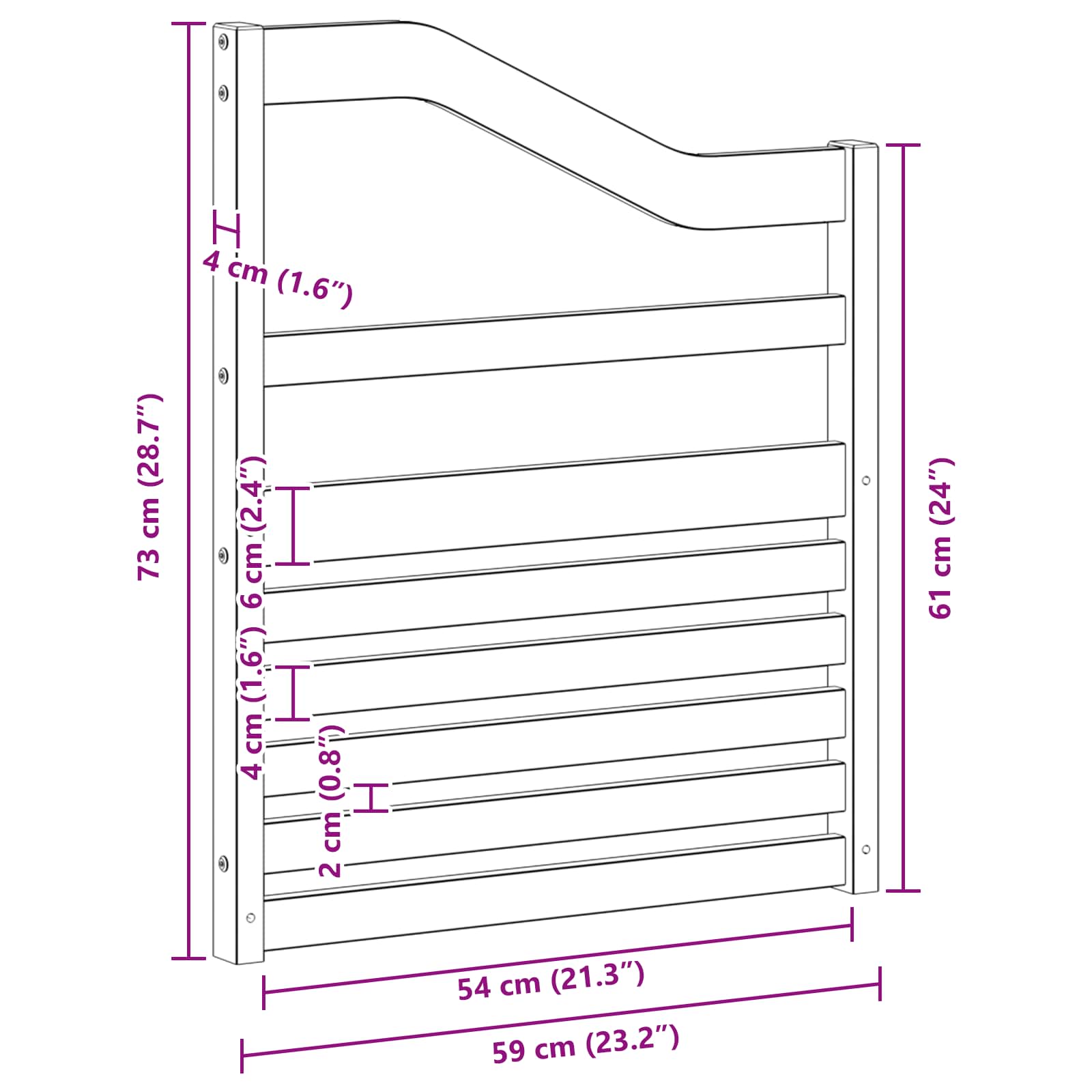 Nasloni za ruke 2 pcs Smeđa 59 x 4 x 73 cm Konstruirano drvo