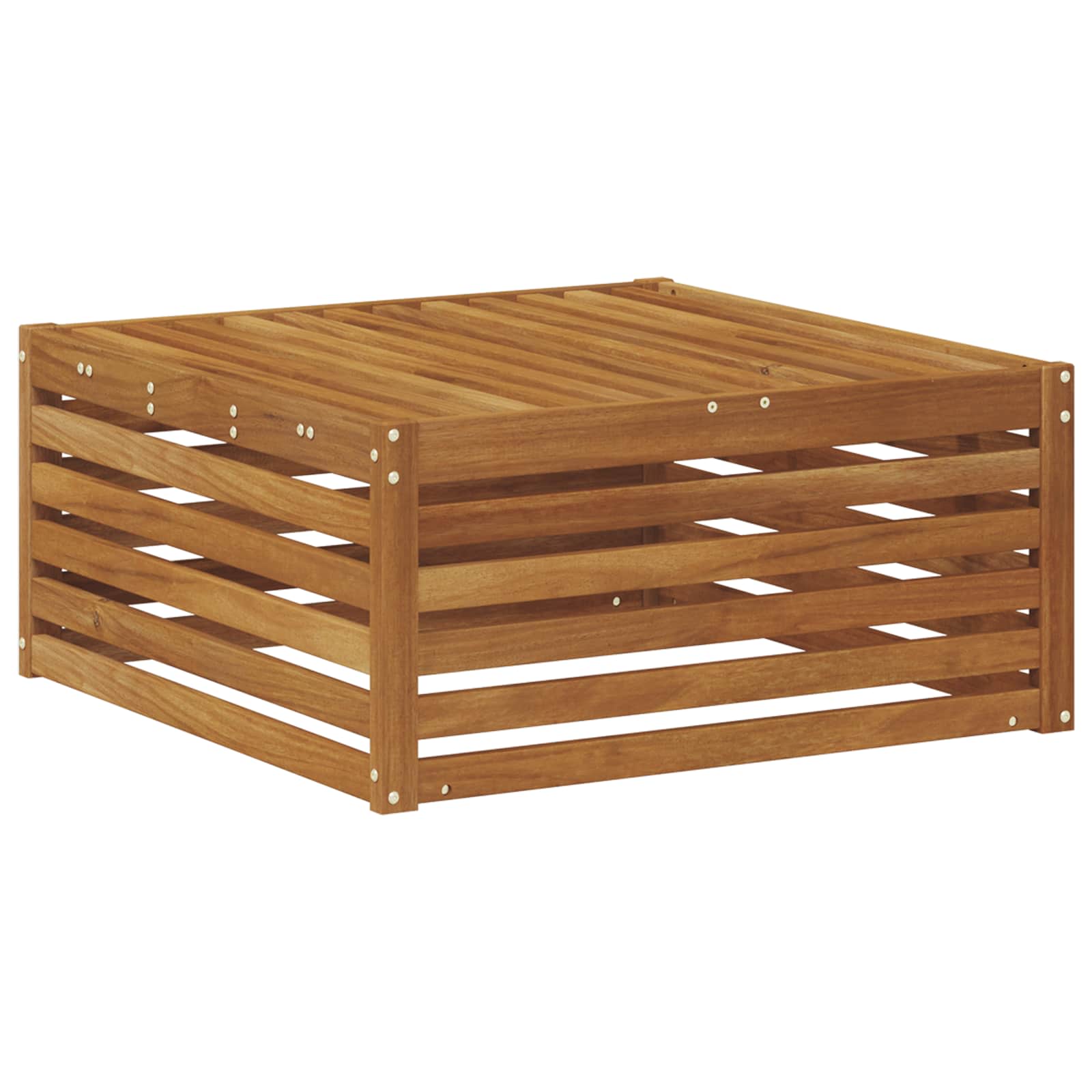 Vanjski otoman Prirodna 79 x 79 x 37 cm Čvrsto drvo akacije