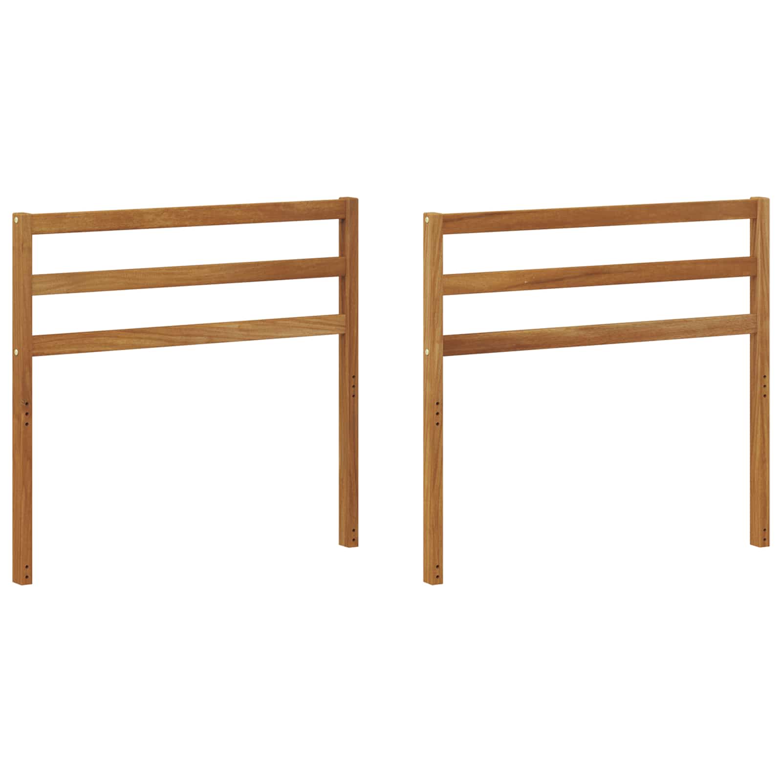 Naslon 2 pcs Prirodna 79 x 4 x 73 cm Čvrsto drvo akacije
