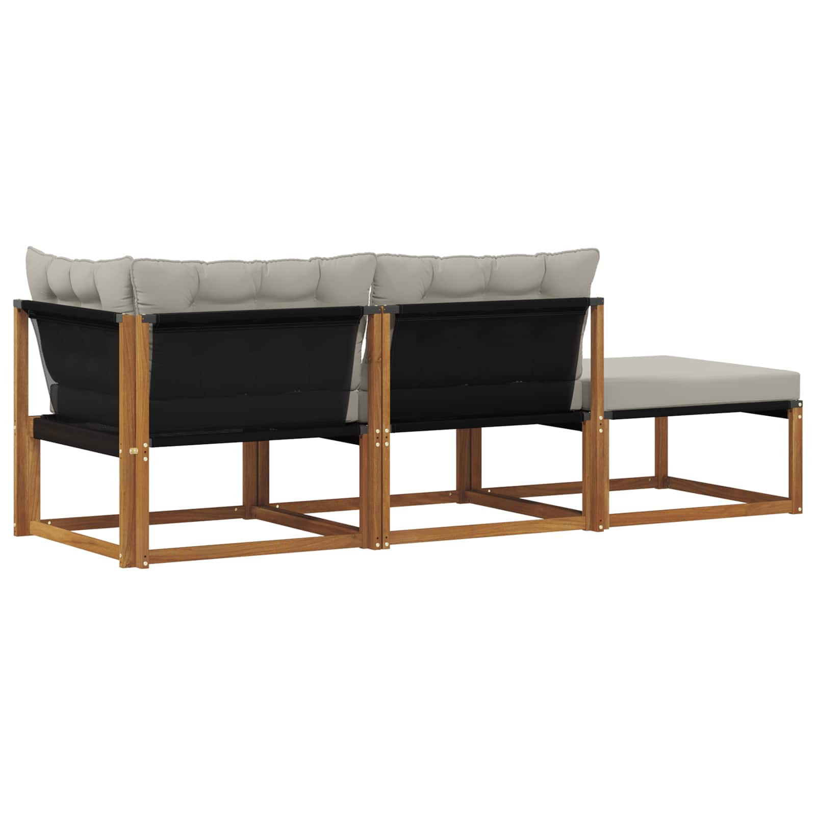 Sekcionalna sofa s jastukom 3 Komad Prirodna i svjetlosiva
