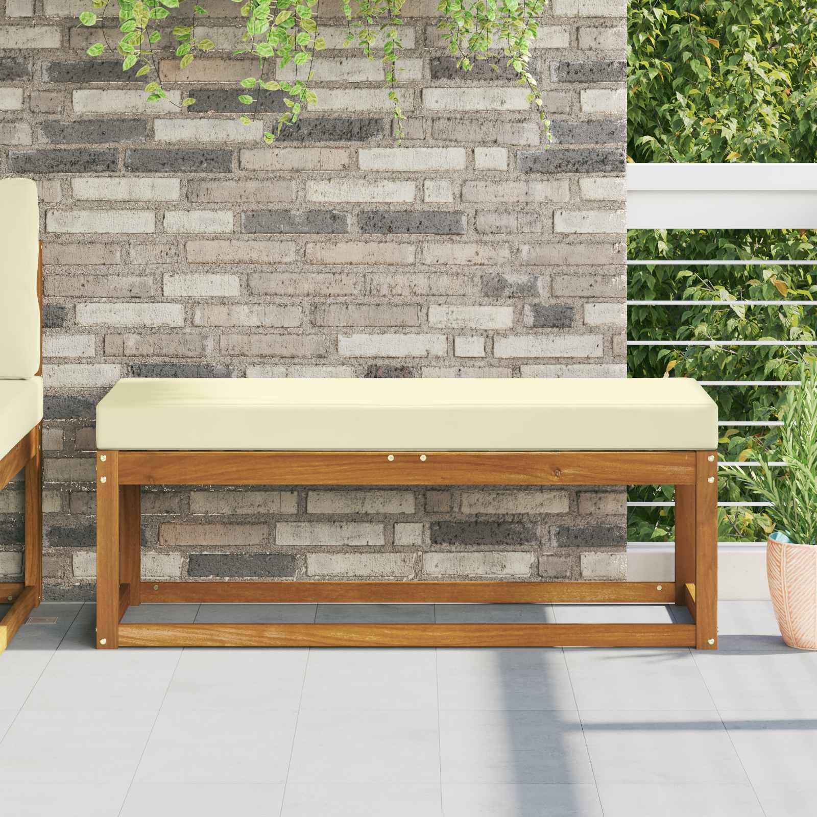 Jastučić za sjedenje na otvorenom Krema 115 x 40 x 8 cm
