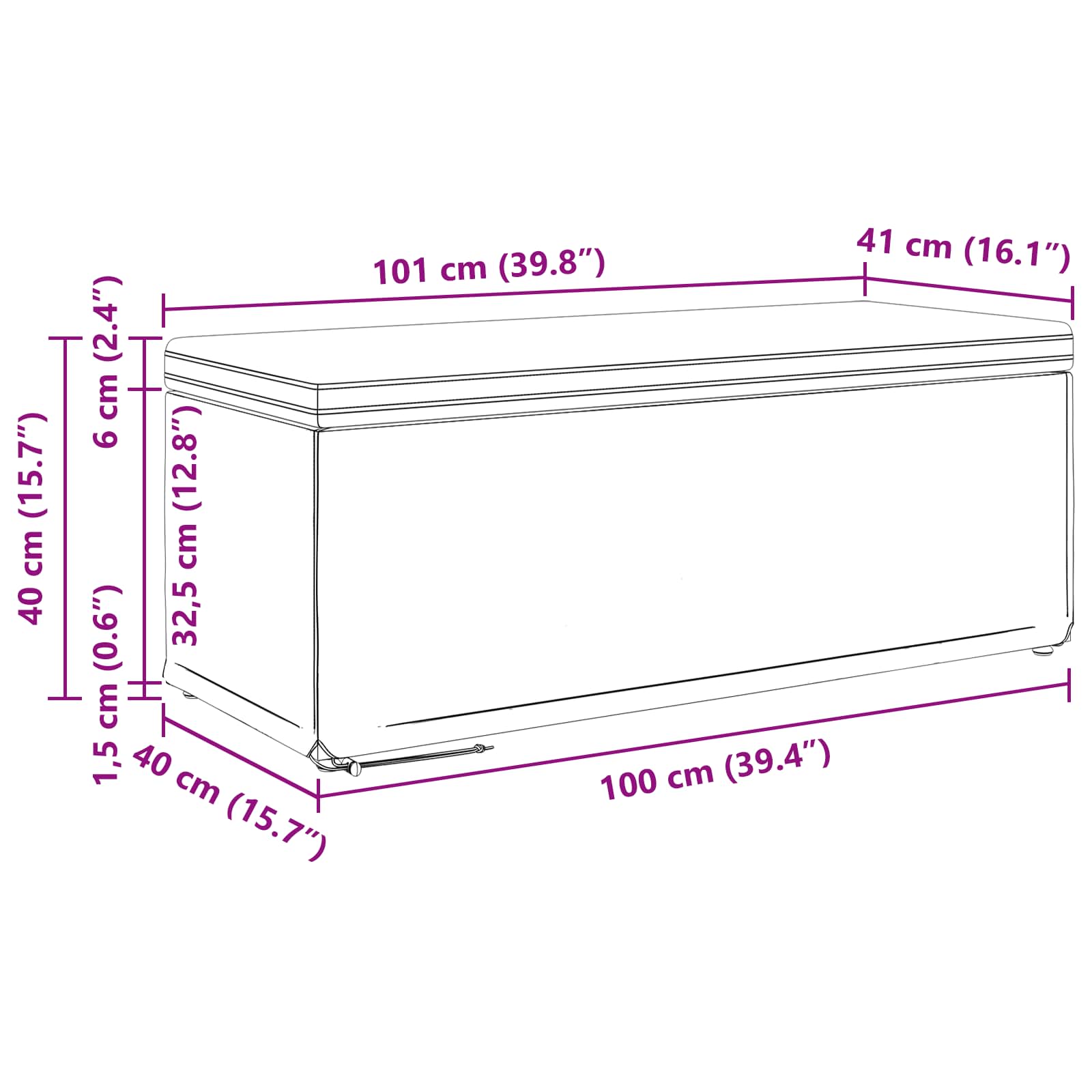 Stolica Tamno siva 101 x 41 x 40 cm Tkanina i konstruirano drvo