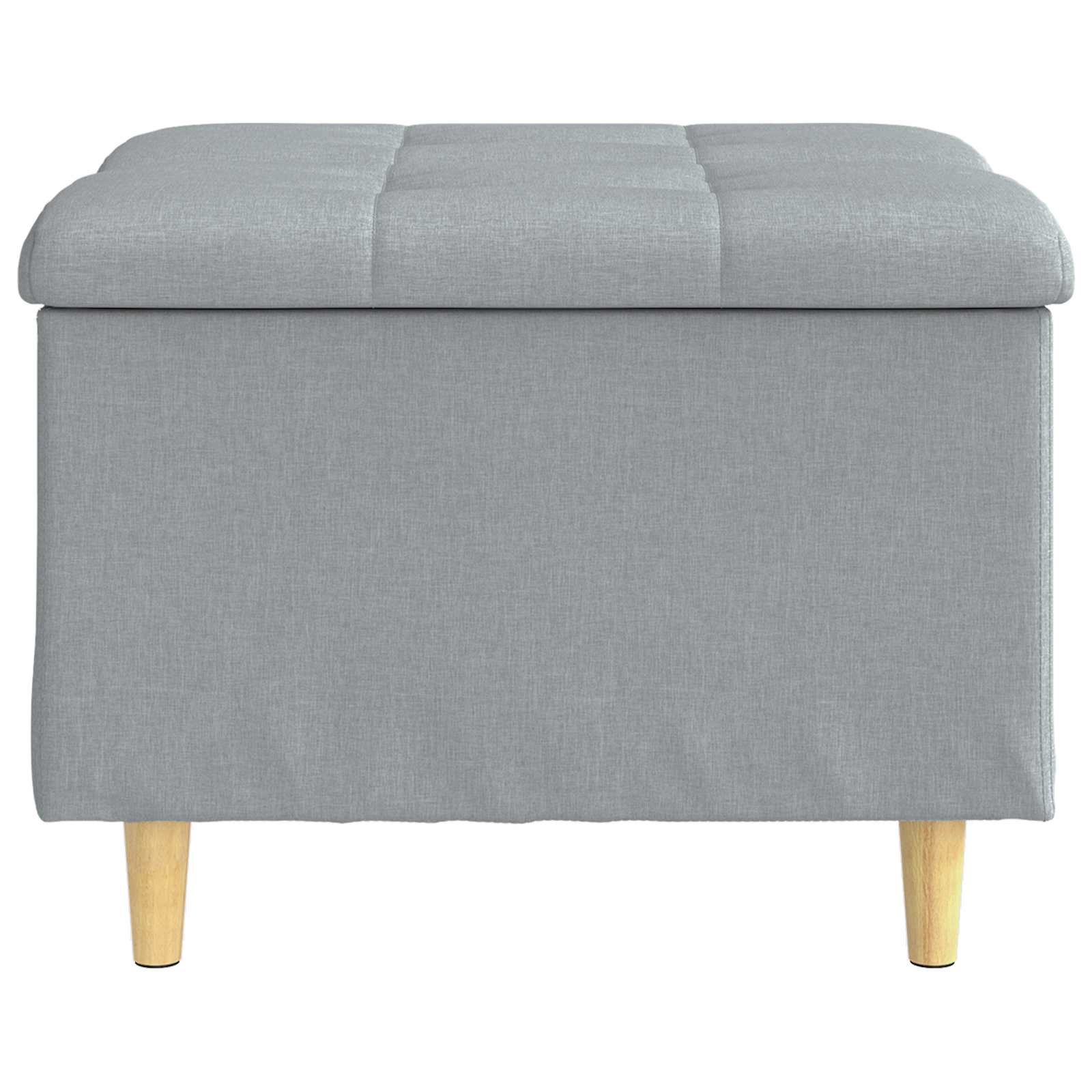 Otoman za pohranu Svijetlo siva 60 x 60 x 45 cm tkanina