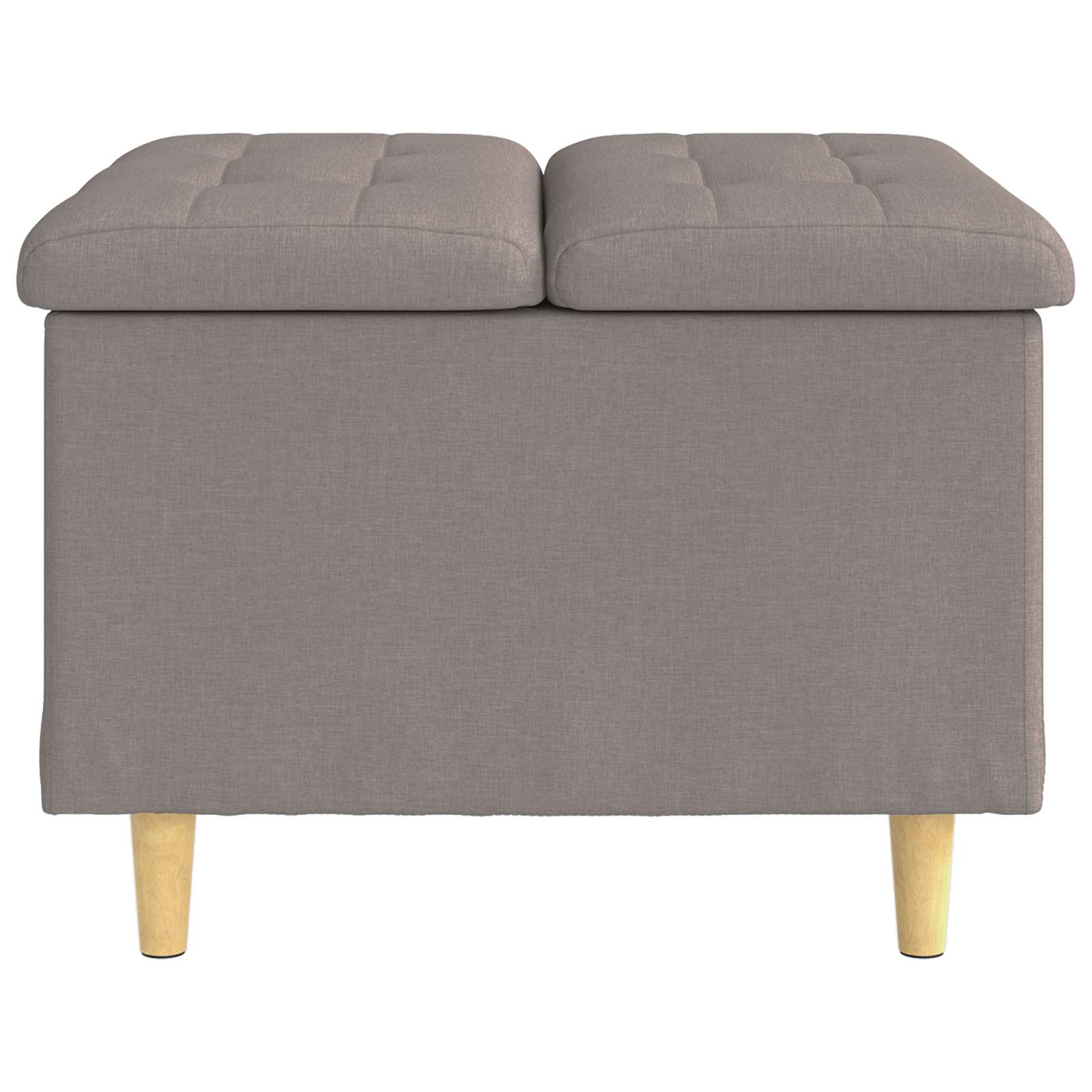 Otoman za pohranu s jastukom Sivo-smeđa 60 x 60 x 45 cm tkanina