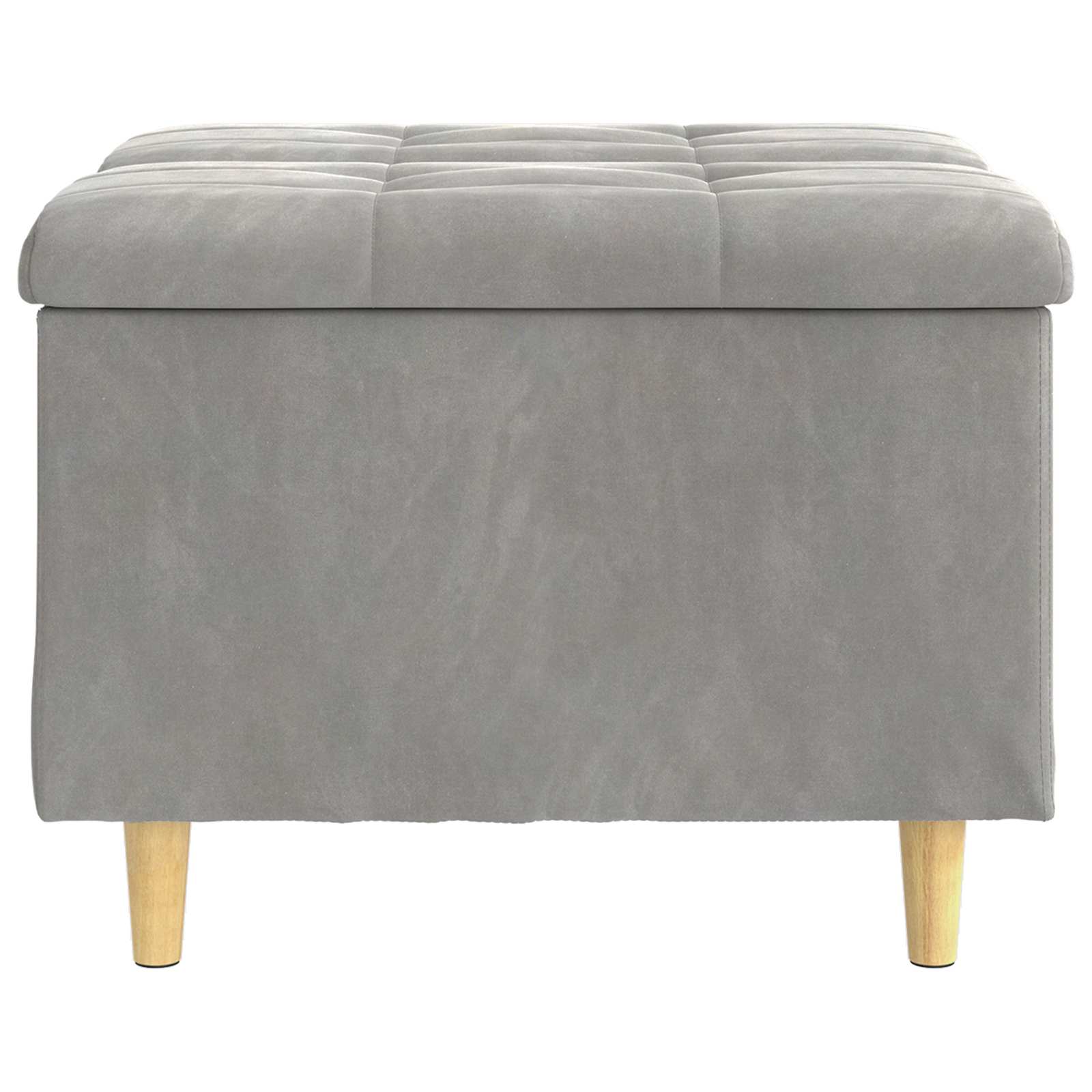 Otoman za pohranu Svijetlo siva 60 x 60 x 45 cm Baršun