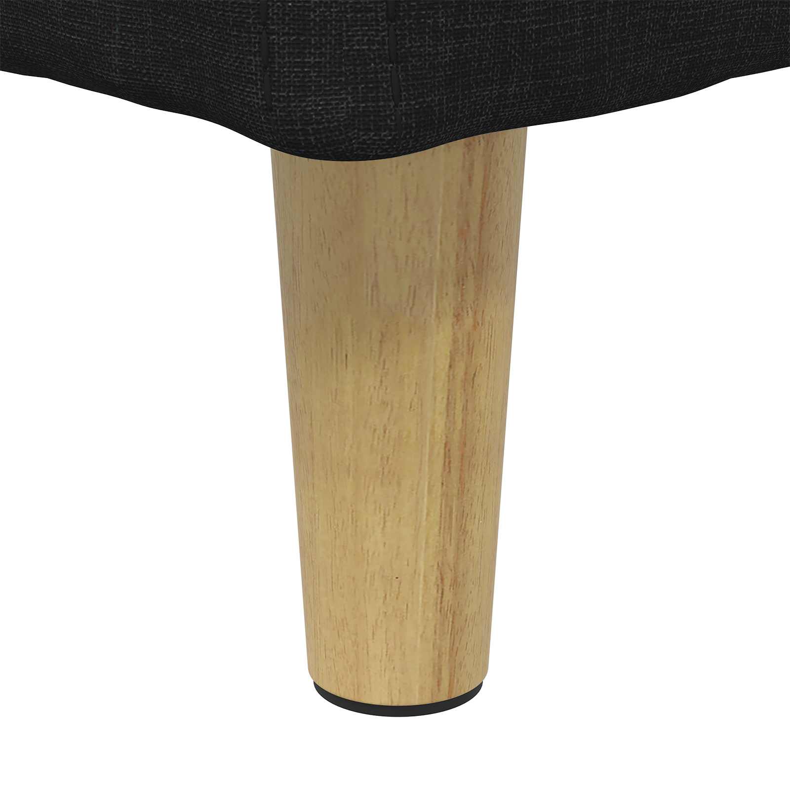 Otoman za pohranu s jastukom Crna 80 x 80 x 45 cm tkanina