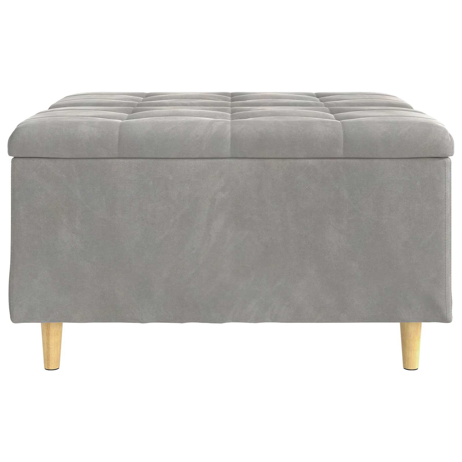 Otoman za pohranu Svijetlo siva 80 x 80 x 45 cm Baršun