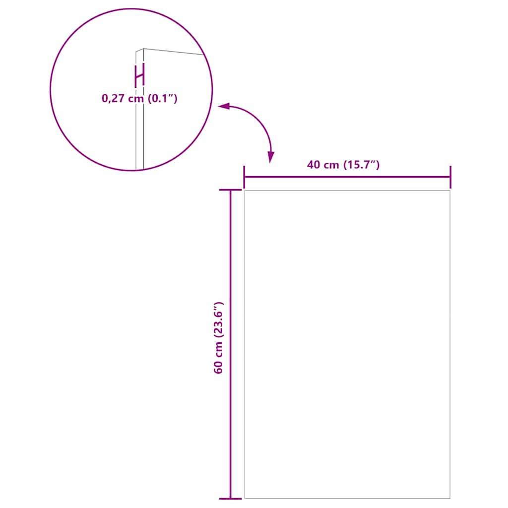 Dekor Paneli 50 pcs Staro drvo 40 x 60 x 0.27 cm