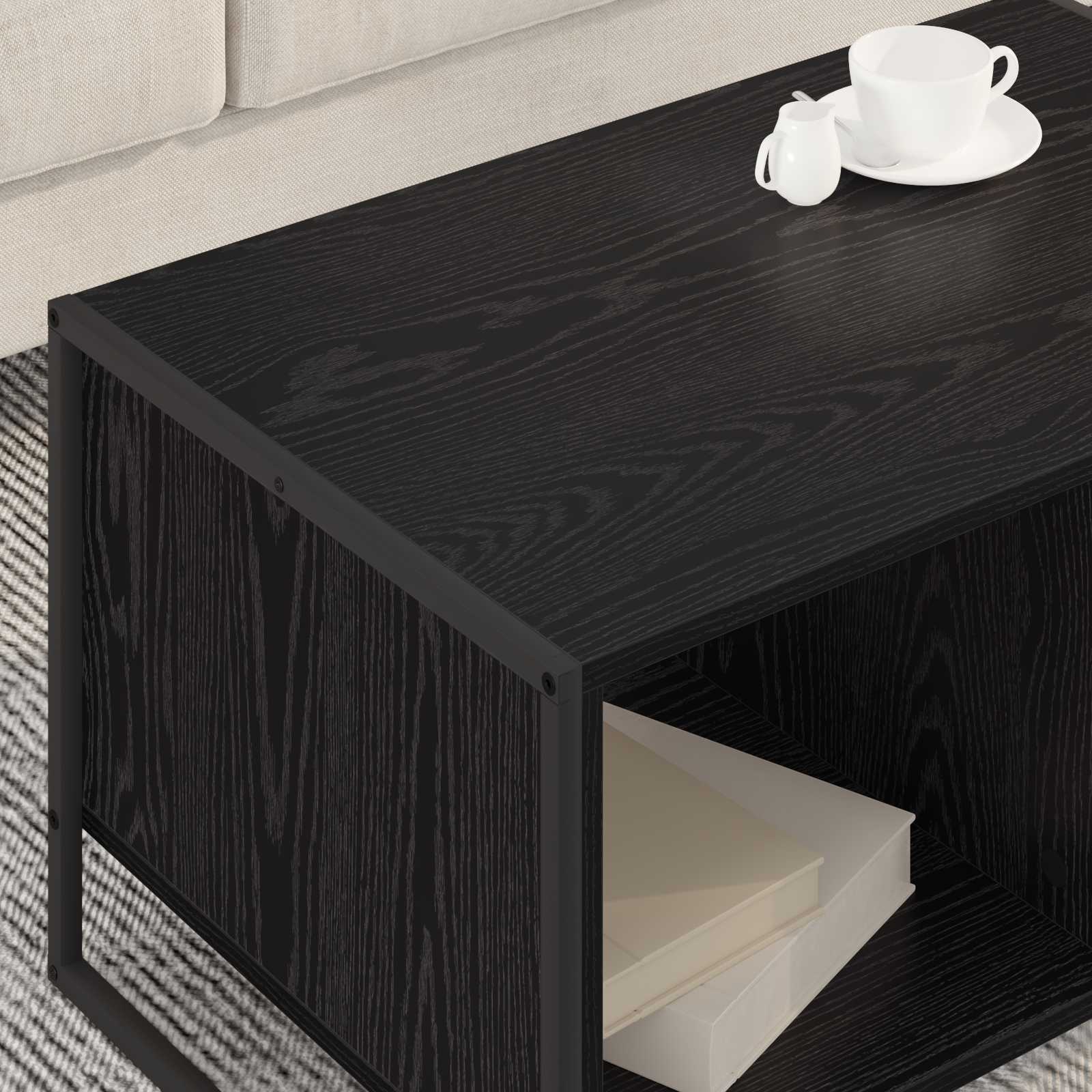 Kava Stol Crni hrast 80 x 50 x 40 cm Konstruirano drvo