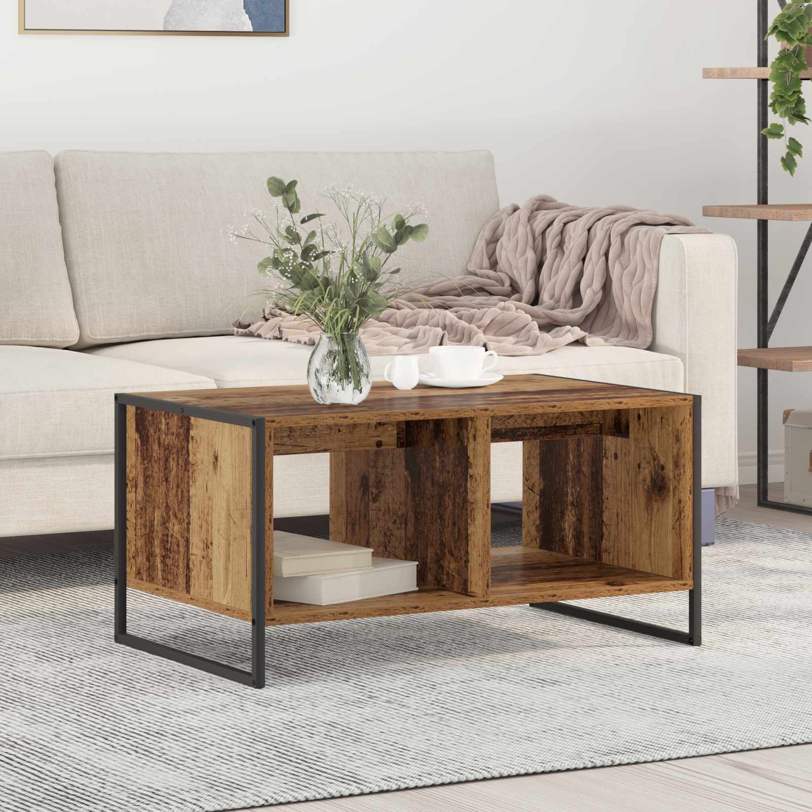 Kava Stol Staro drvo 80 x 50 x 40 cm Konstruirano drvo