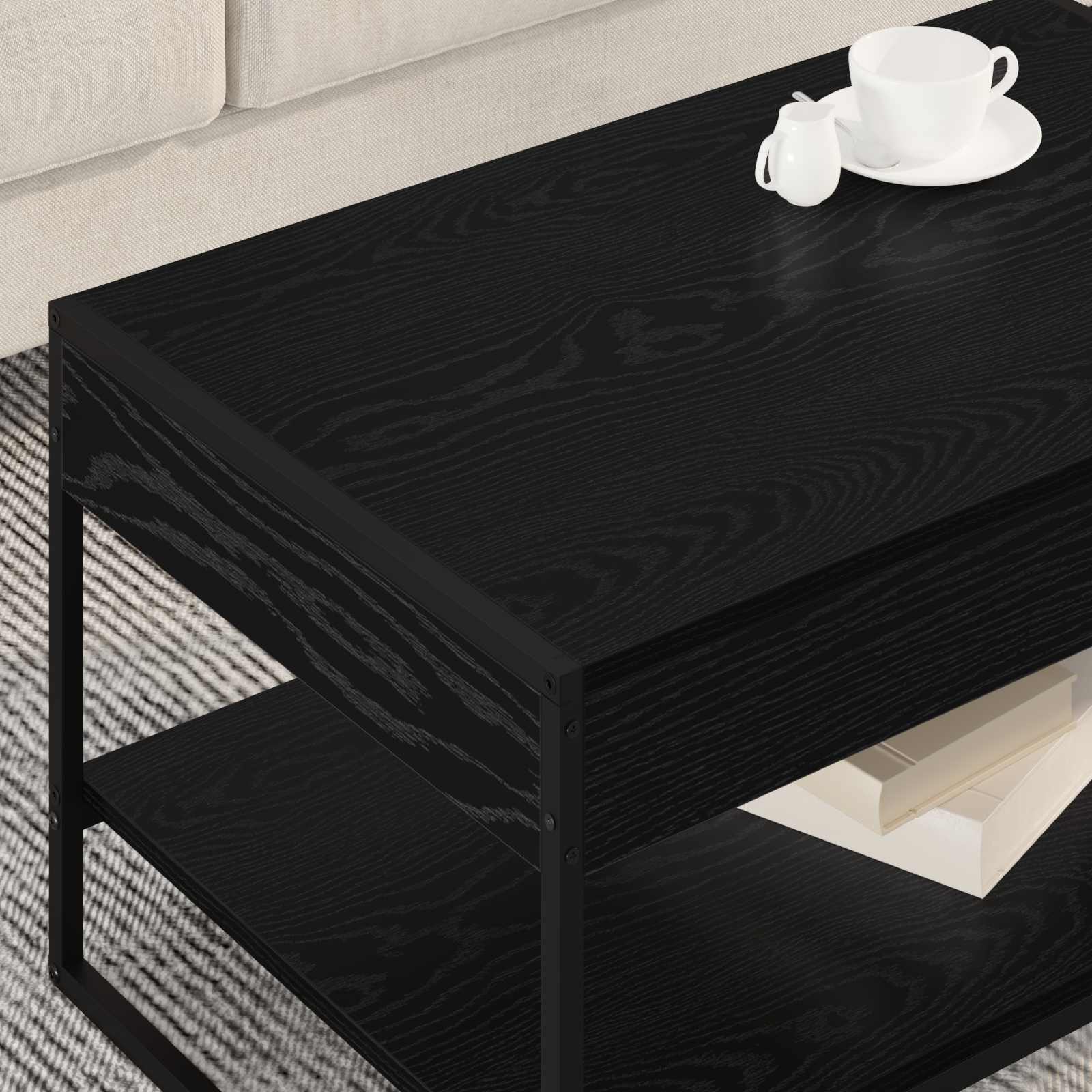 Kava Stol Crni hrast 80 x 50 x 40 cm Konstruirano drvo