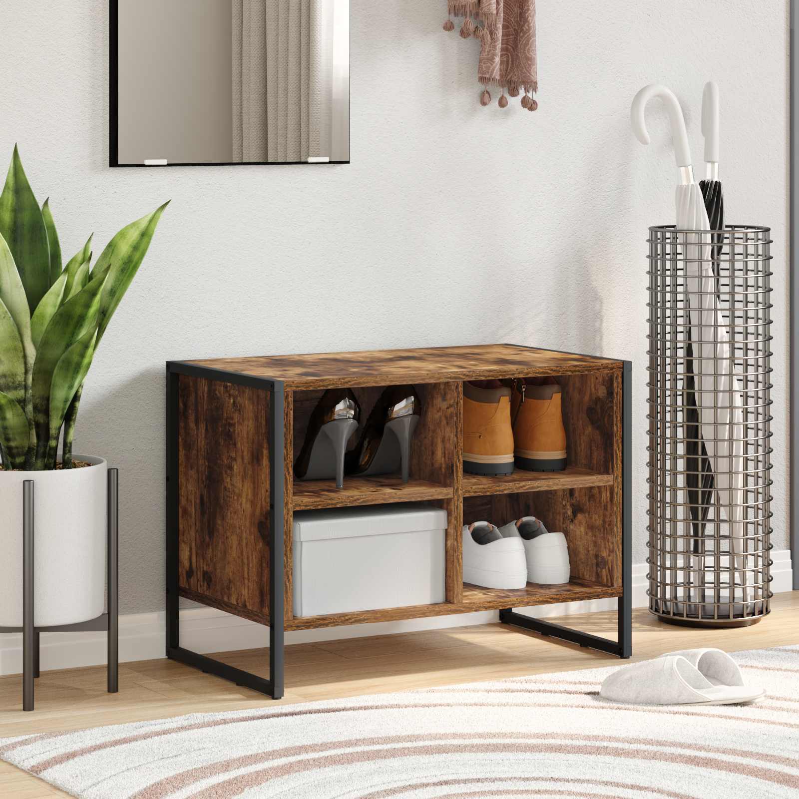 Ormar za cipele Dimni hrast 60 x 35 x 44 cm Konstruirano drvo