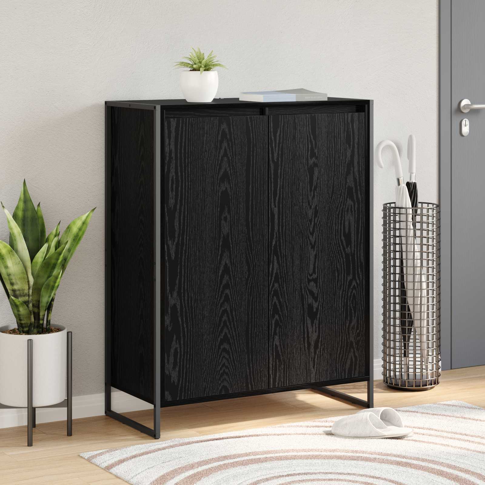 Ormar za cipele Crni hrast 79 x 36 x 100 cm Konstruirano drvo